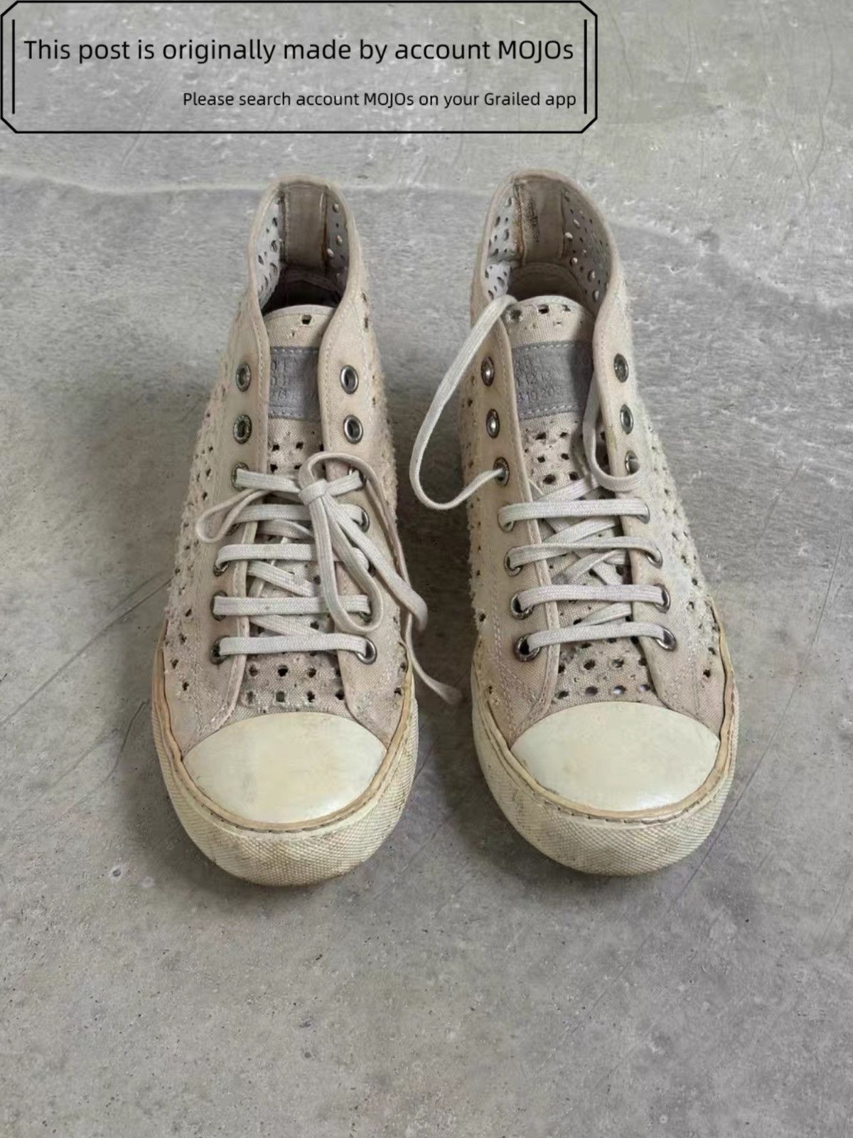 Maison Margiela Sz 43 Maison Margiela 00s Distressed Hole Hi-top mojos181 Size US 10 / EU 43 - 2 Thumbnail