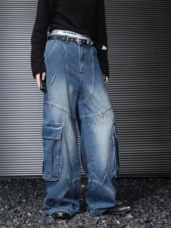 Japanese Brand VIBE vintage multi-pocket work baggy jeans Size US 32 / EU 48 - 8 Thumbnail