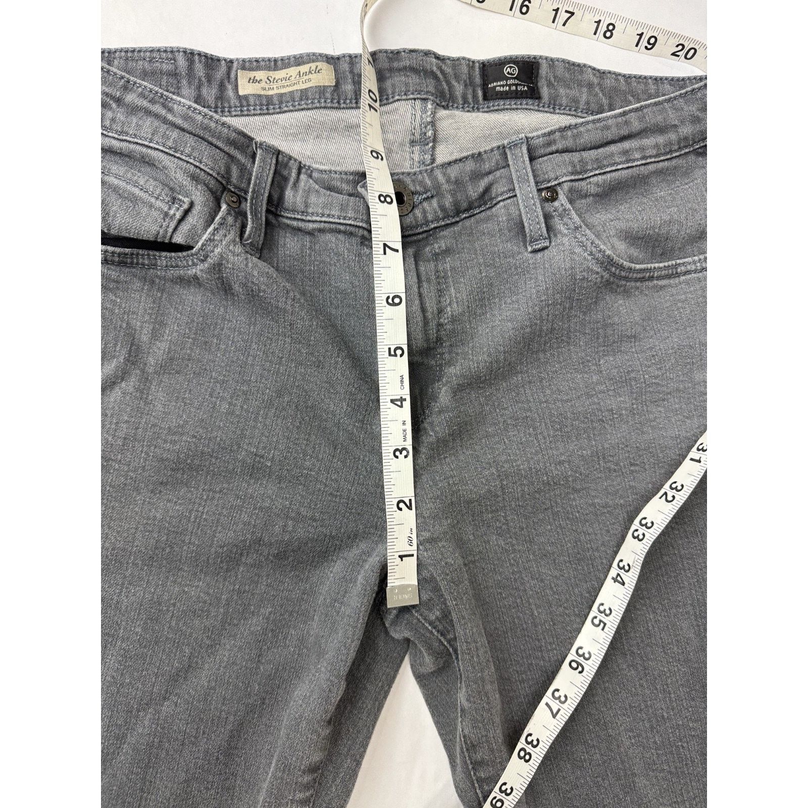 AG Adriano Goldschmied AG Adriano Goldschmied The Stevie Ankle Jeans Gray 32R Size 32" / US 10 / IT 46 - 4 Thumbnail