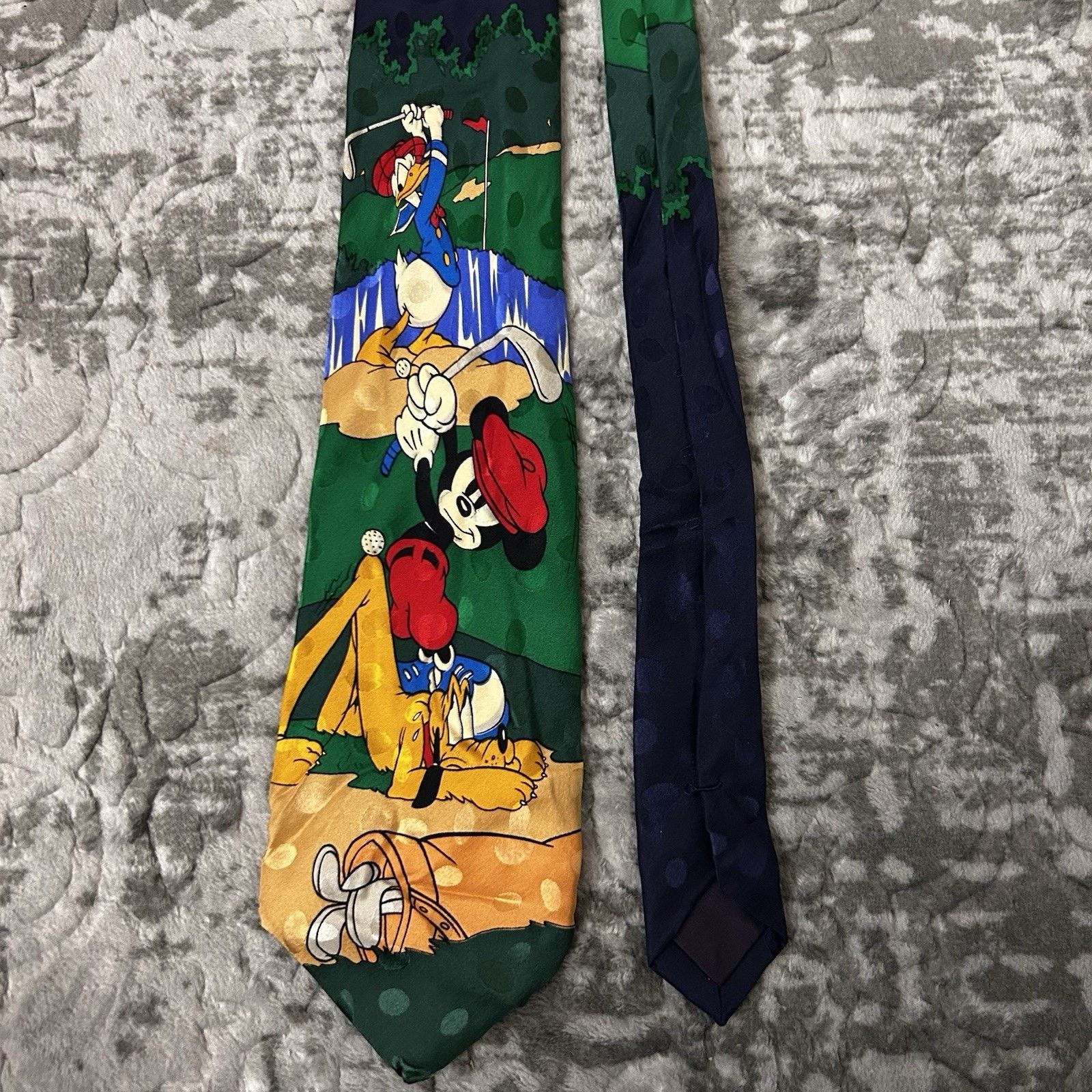 Disney Vintage Disney Mickey’s Inc 1928 Golf Sport Themed 100% Silk Size ONE SIZE - 2 Thumbnail