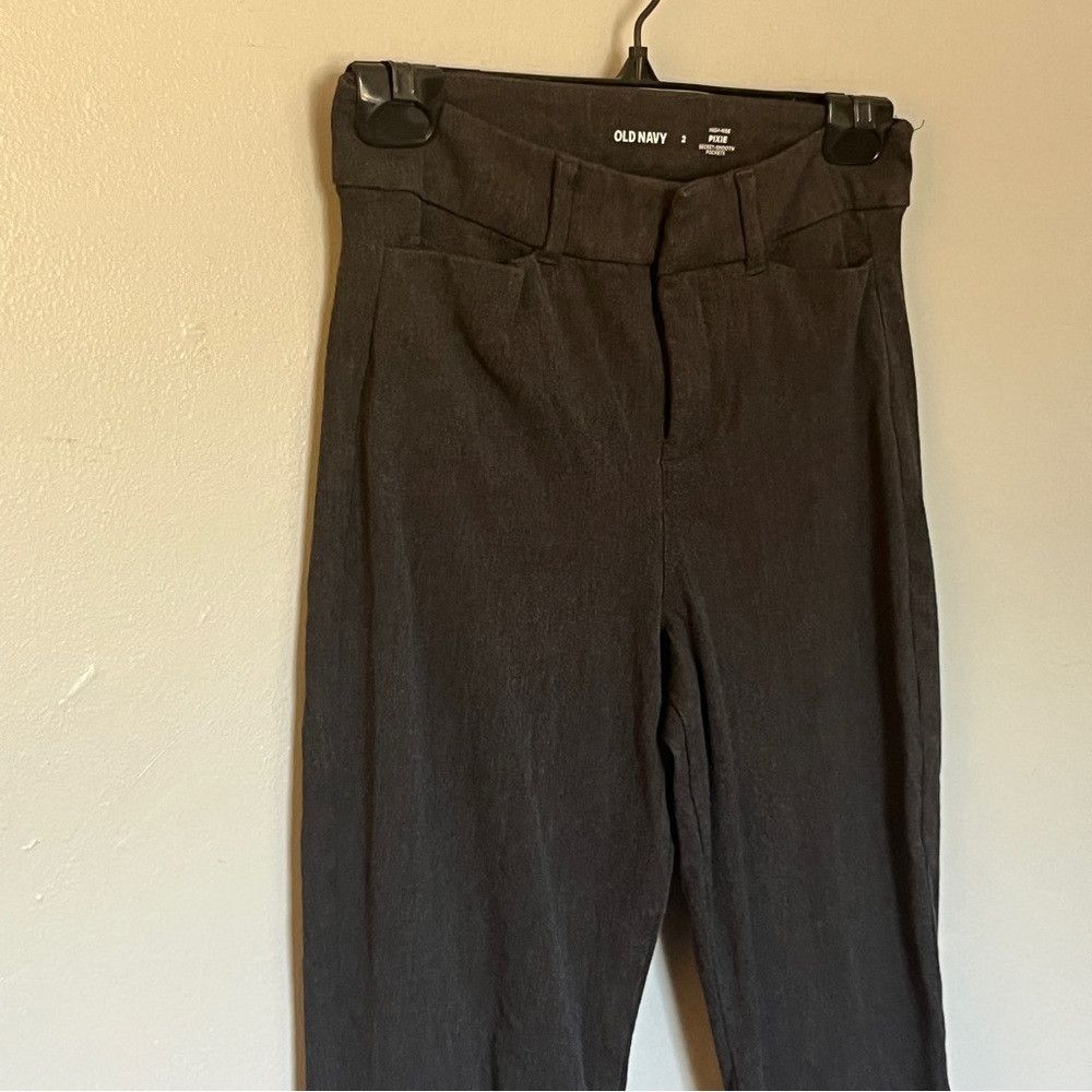 Old Navy Old Navy High Rise Pixie Skinny Ankle Pants Gray Small 4 Size 27" / US 4 / IT 40 - 1 Thumbnail