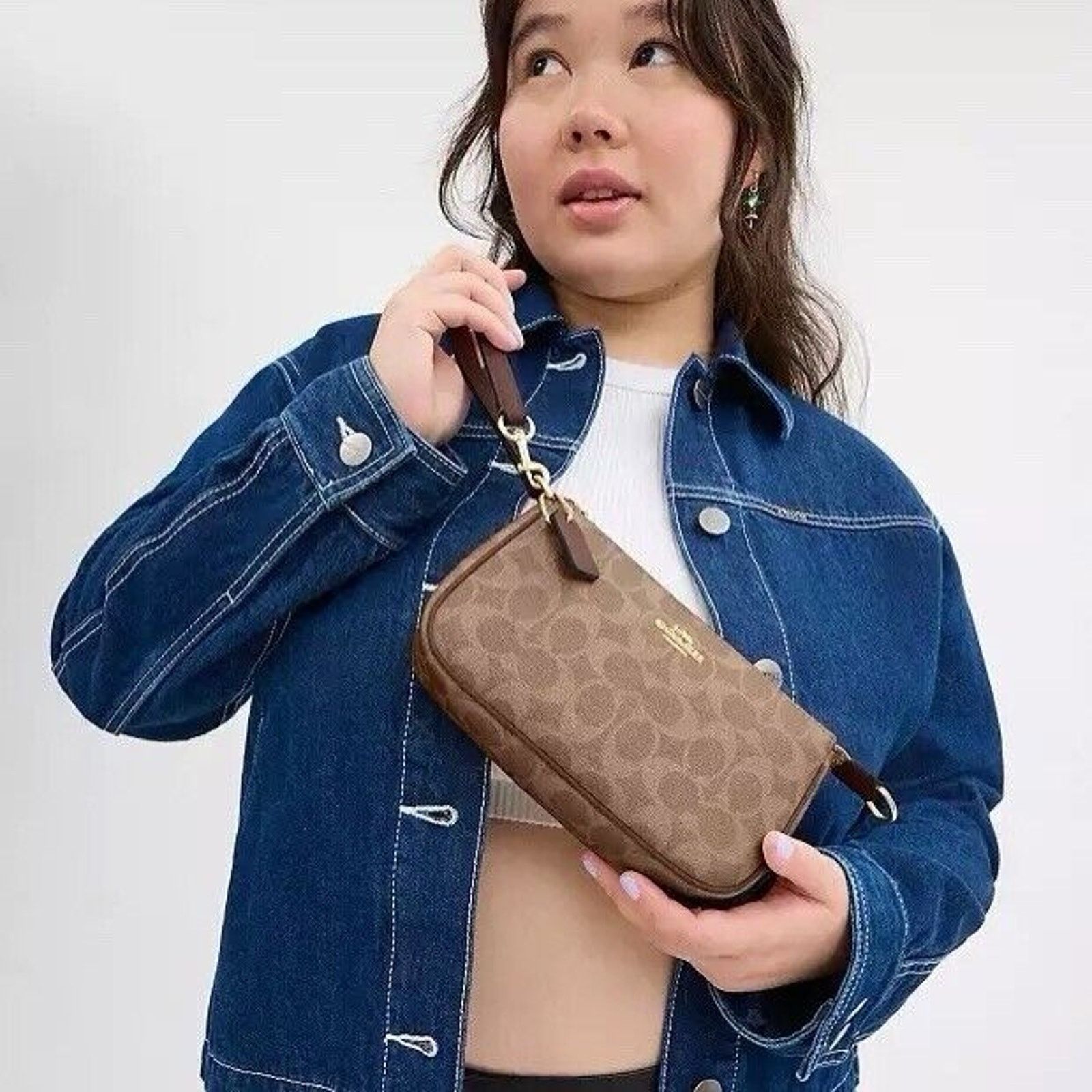 Coach NWT Coach Hand Bag CW426 Nolita 19 Gold/TAN/Brown Size ONE SIZE - 10 Thumbnail