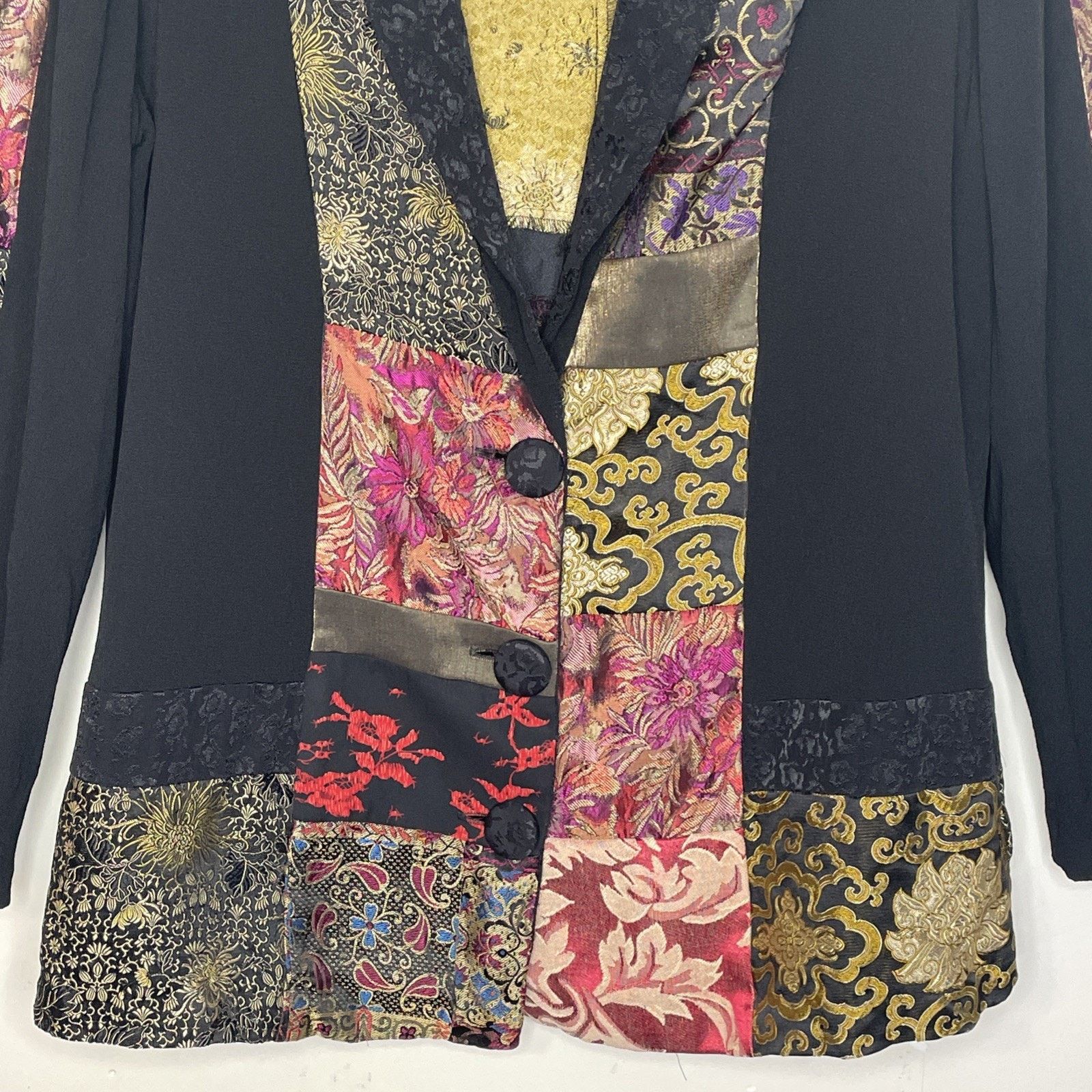 Other VTG Patchwork Tapestry Boho Jacket Art Wear Festival Blazer Size M / US 6-8 / IT 42-44 - 6 Thumbnail