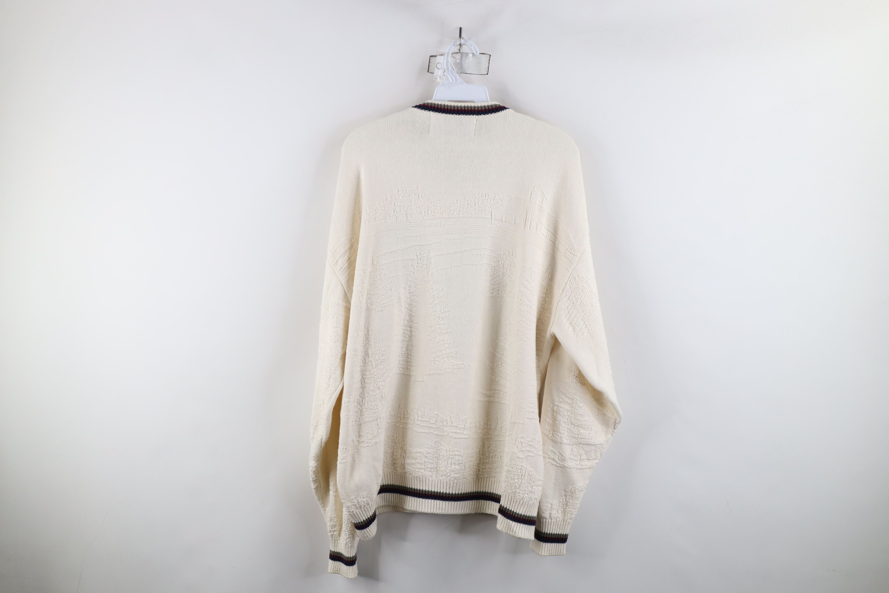 Vintage Vintage 90s Streetwear Over Print Cotton Knit Sweater USA Size US L / EU 52-54 / 3 - 11 Thumbnail