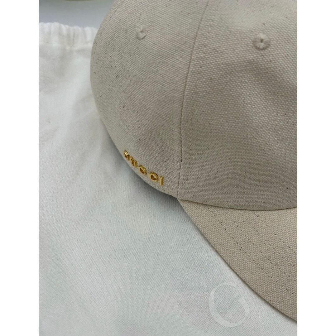 Gucci Unisex, Gucci, gold logo baseball cap size large Size ONE SIZE - 4 Thumbnail