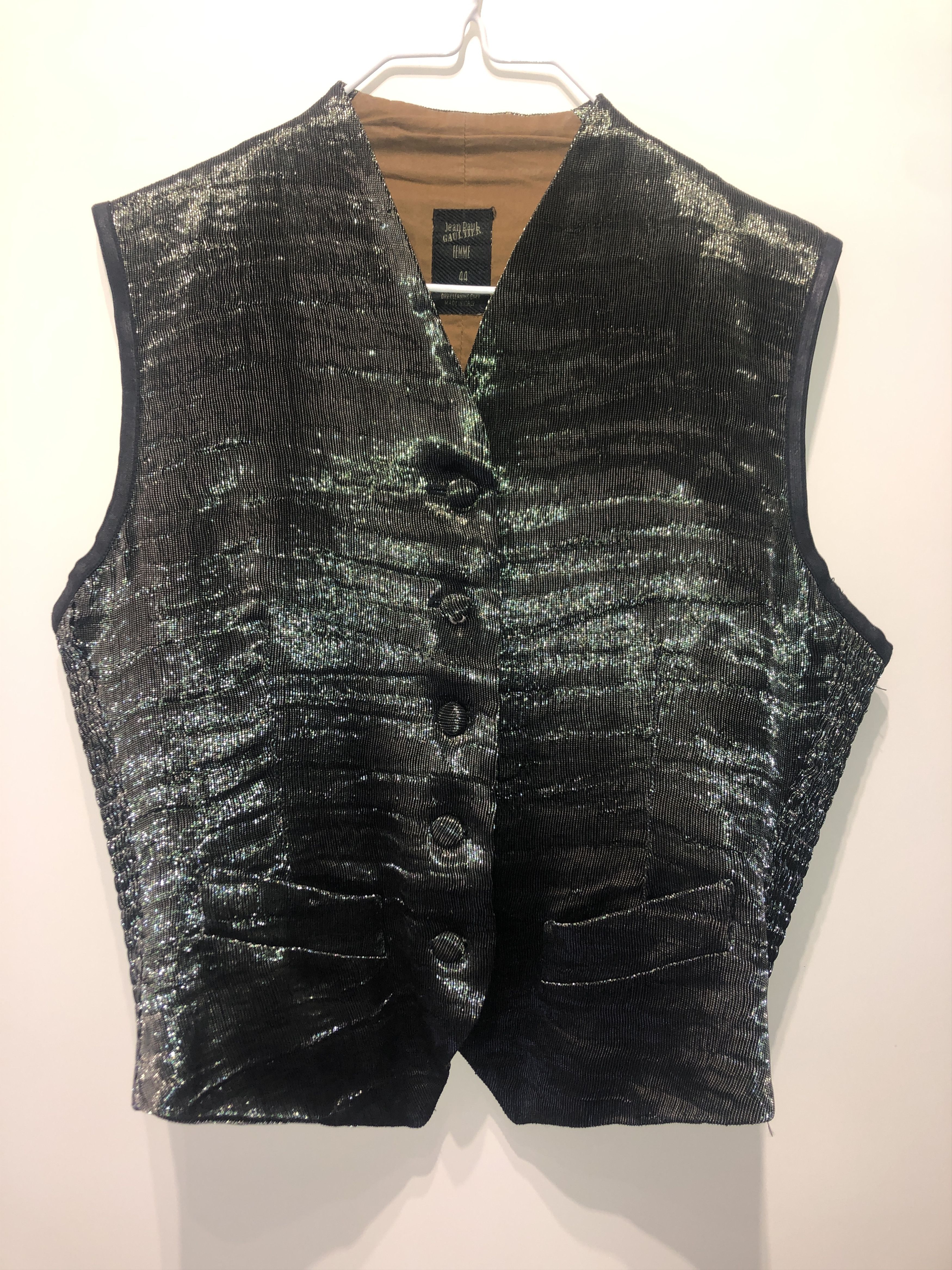image of Jean Paul Gaultier Embellished 1989 Vest / Top in Grey, Women's (Size Large)