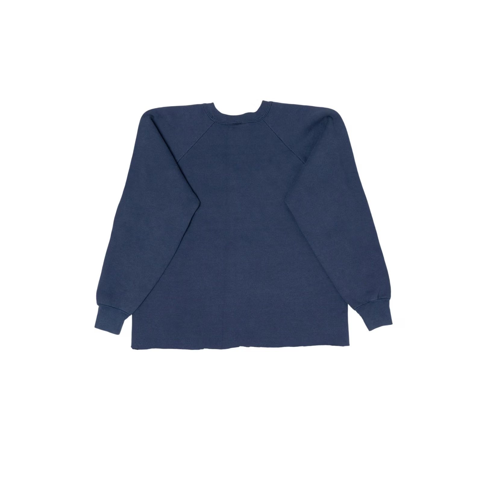 Fruit Of The Loom VINTAGE Yale University Raglan Sweatshirt Navy Blue X-Large 1990s Cut Off Size US XL / EU 56 / 4 - 4 Thumbnail