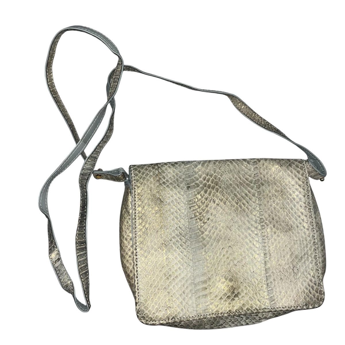 Donna Karan Donna Karan Gold Crossbody Bag with Snakeskin Texture Size ONE SIZE - 1 Thumbnail