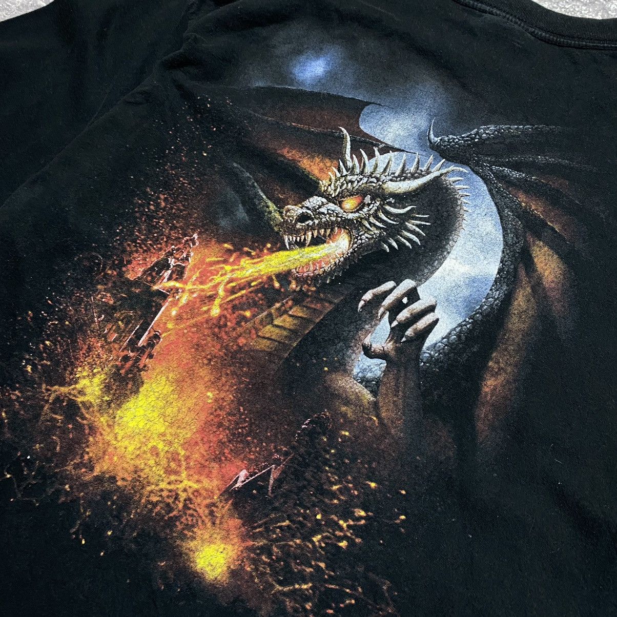 Band Tees Vintage Spiral Dragon Rare Big Graphic overprint Longsleeve Size US XXL / EU 58 / 5 - 11 Thumbnail