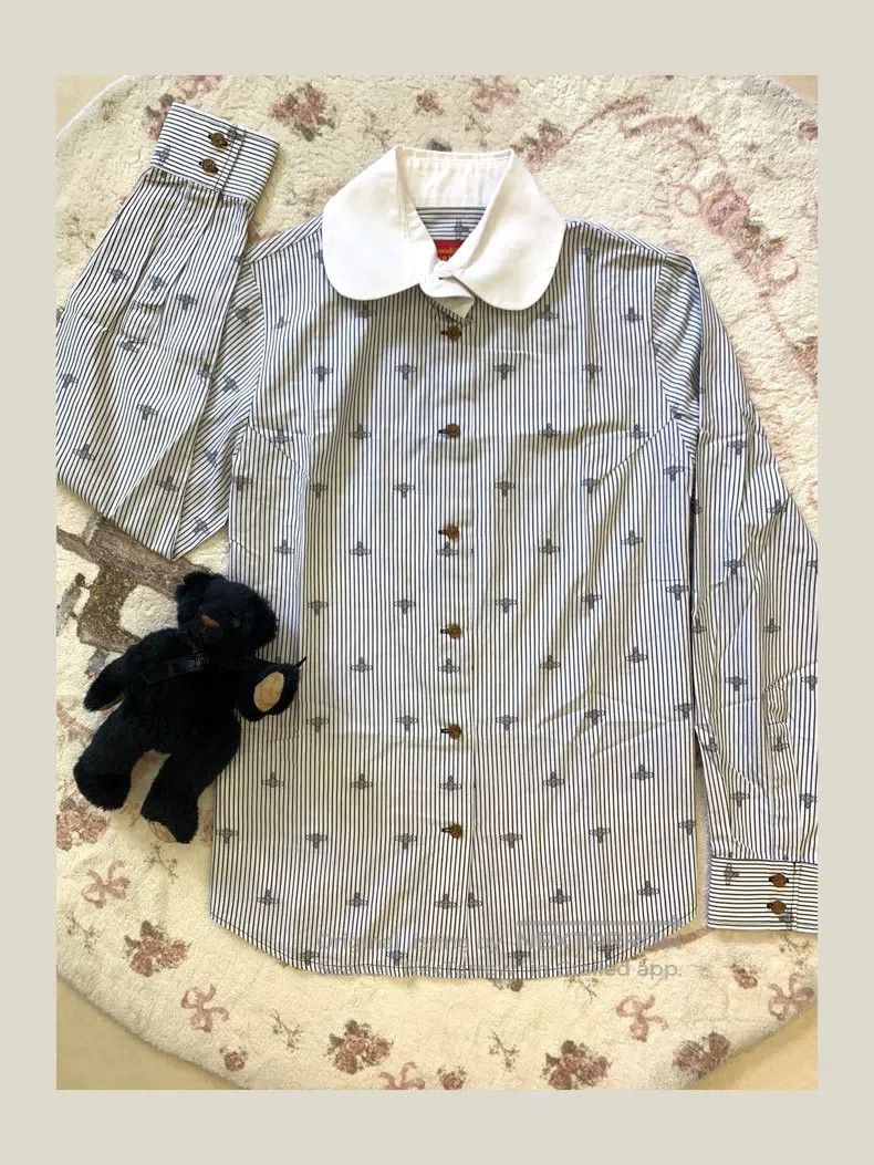 Vivienne Westwood Vivienne Westwood Striped all-print shirt Size L / US 10 / IT 46 - 1 Thumbnail