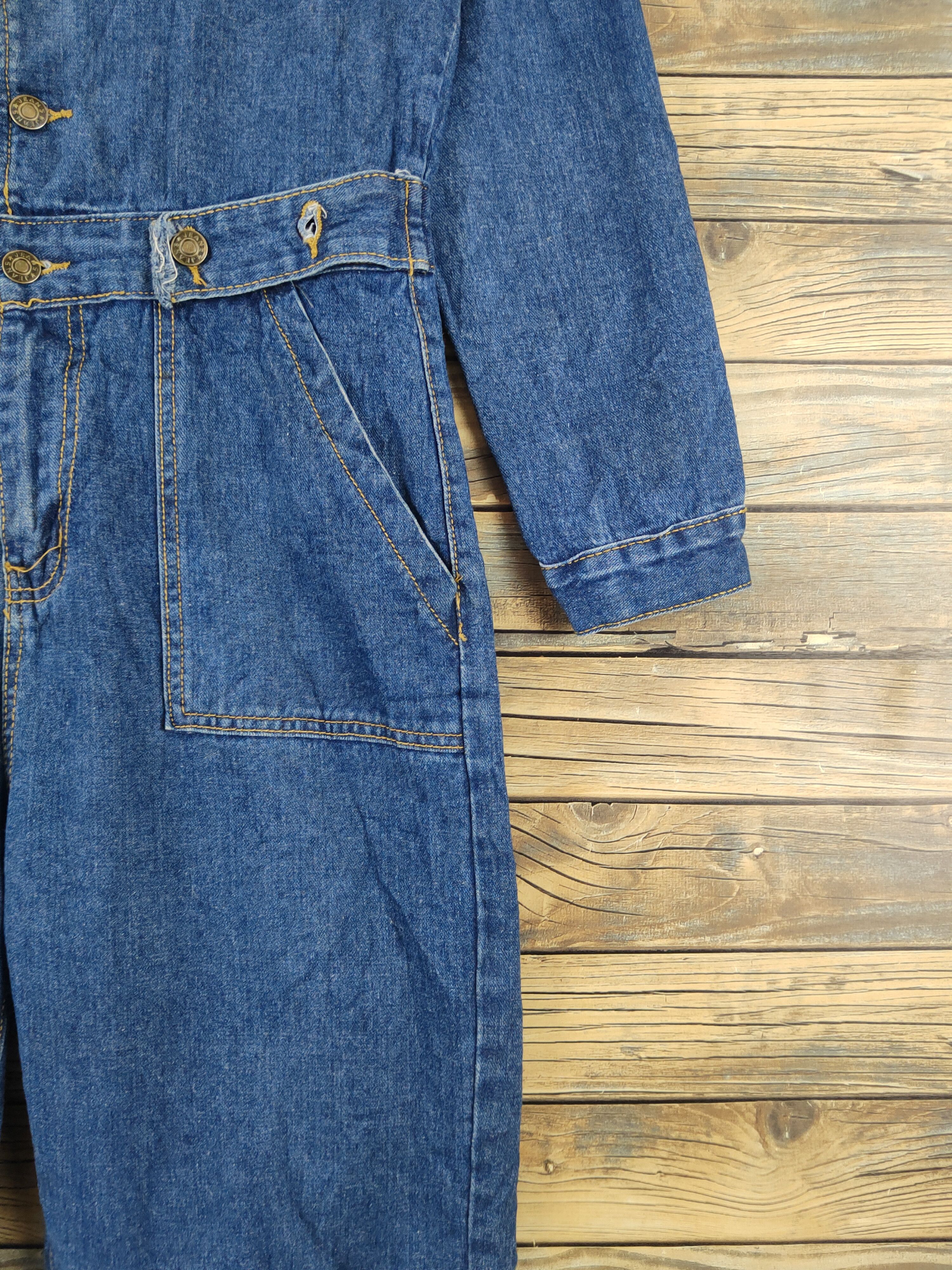 Japanese Brand × Vintage Vintage Japanese Brand Dark Blue Denim Coveralls Size 30" / US 8 / IT 44 - 11 Thumbnail