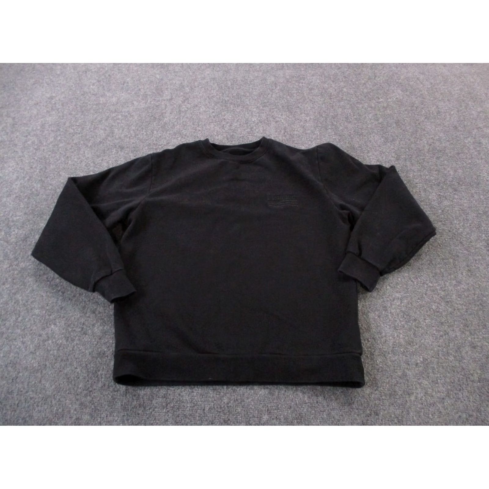 Vintage Republic Records Sweatshirt Mens M Black Pullover Logo Athletic Knit Cotton Vintage Size US M / EU 48-50 / 2 - 2 Thumbnail