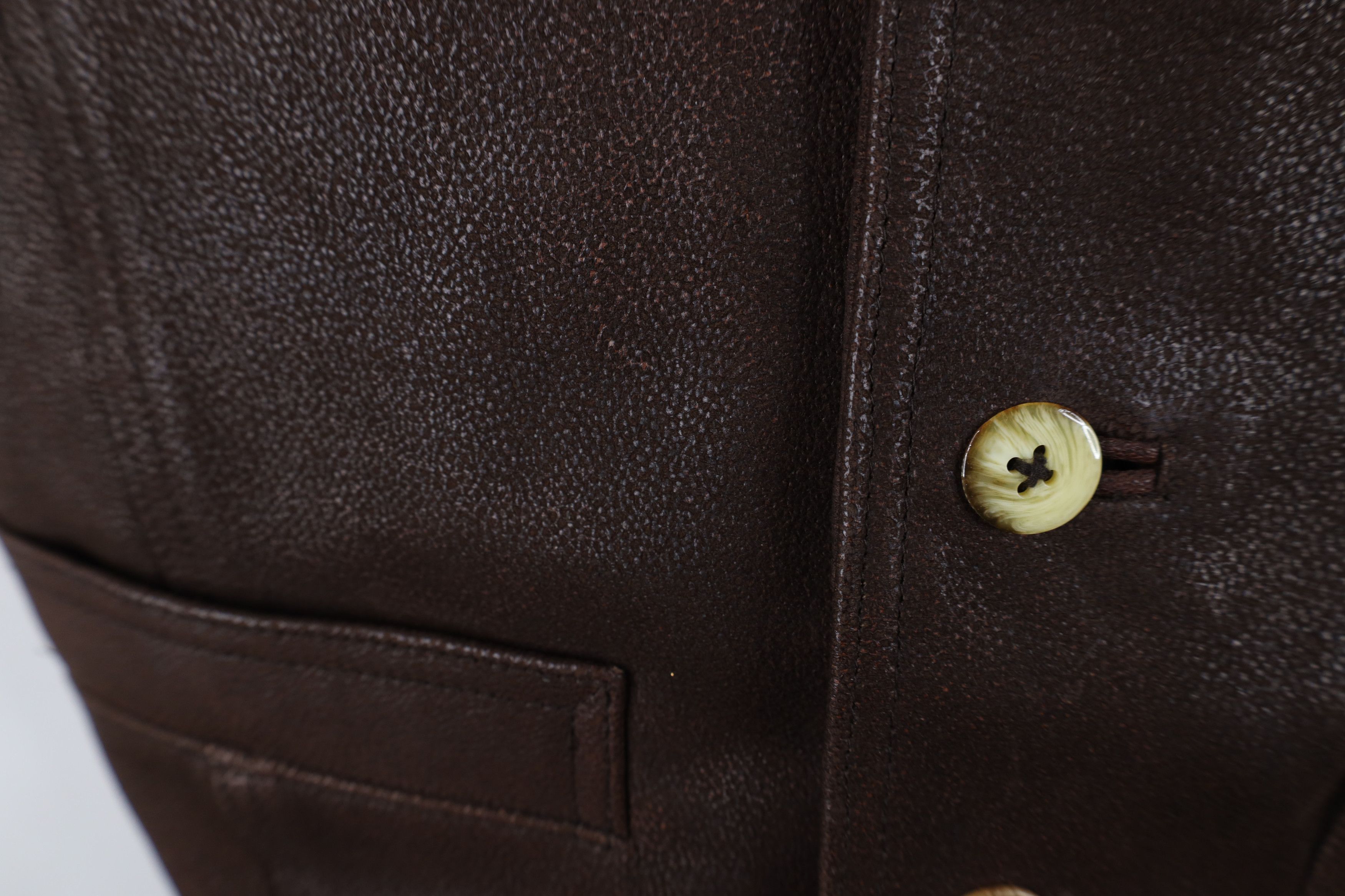 Vintage Vintage 90s Streetwear Leather Buckle Back Vest Jacket Brown Size US M / EU 48-50 / 2 - 6 Thumbnail