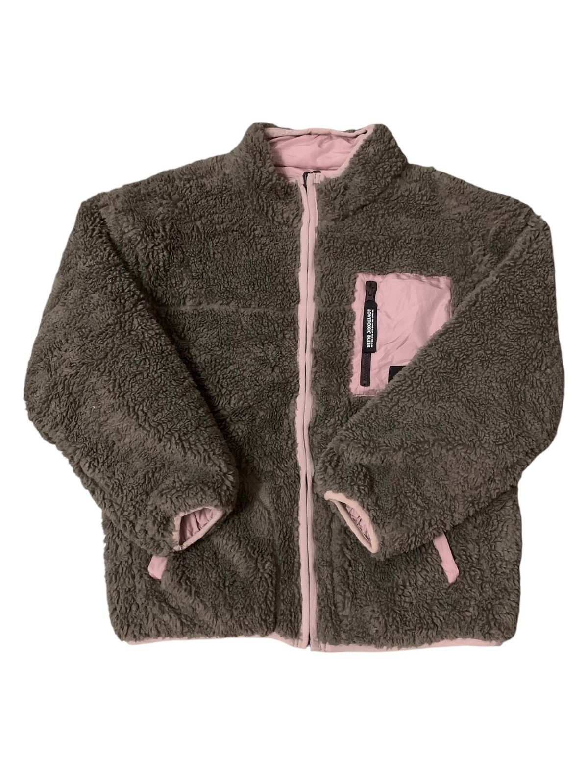 Japanese Brand Lovetoxic Retro Deep Pile Fleece Jacket Size US M / EU 48-50 / 2 - 1 Thumbnail