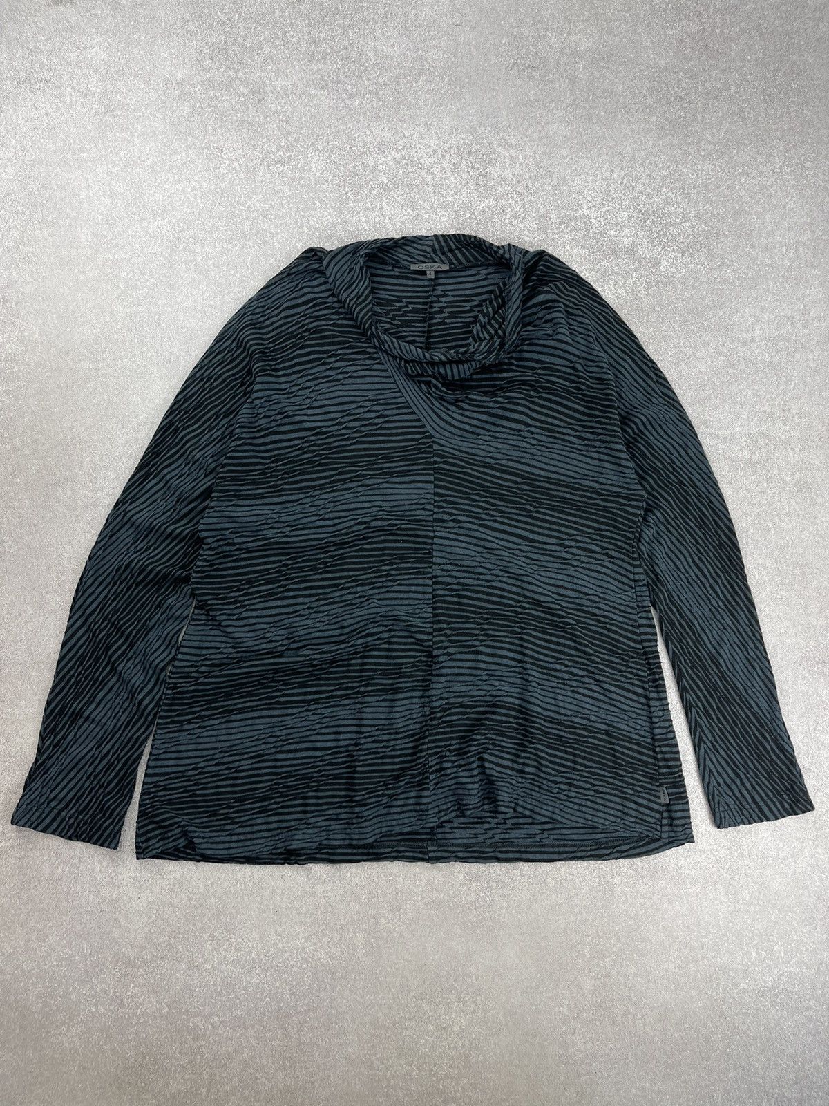 Oska Striped Tunic Blouse Japan Style