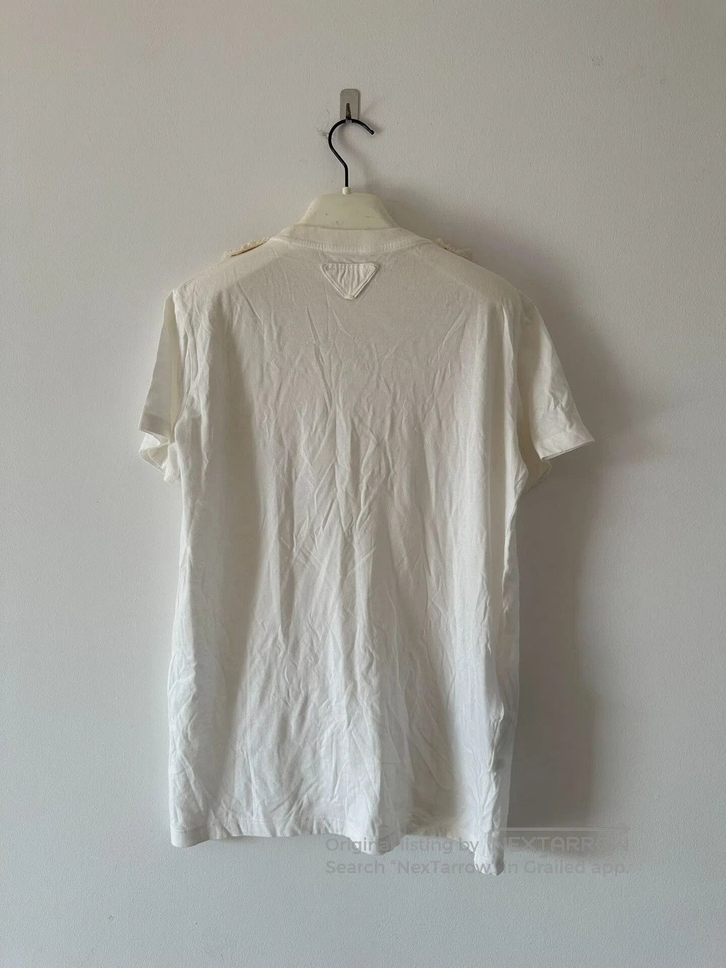 Prada Prada Rhinestone Collar Hole Women's Tee. Size S / US 4 / IT 40 - 2 Thumbnail