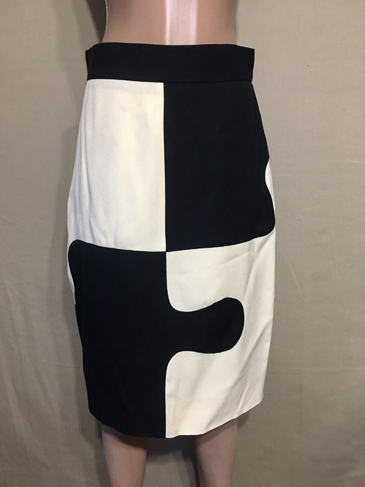 Moschino × Vintage Vintage 90s MOSCHINO Cheap Chic Puzzle Skirt EU40 US10 Size 30" / US 8 / IT 44 - 3 Thumbnail