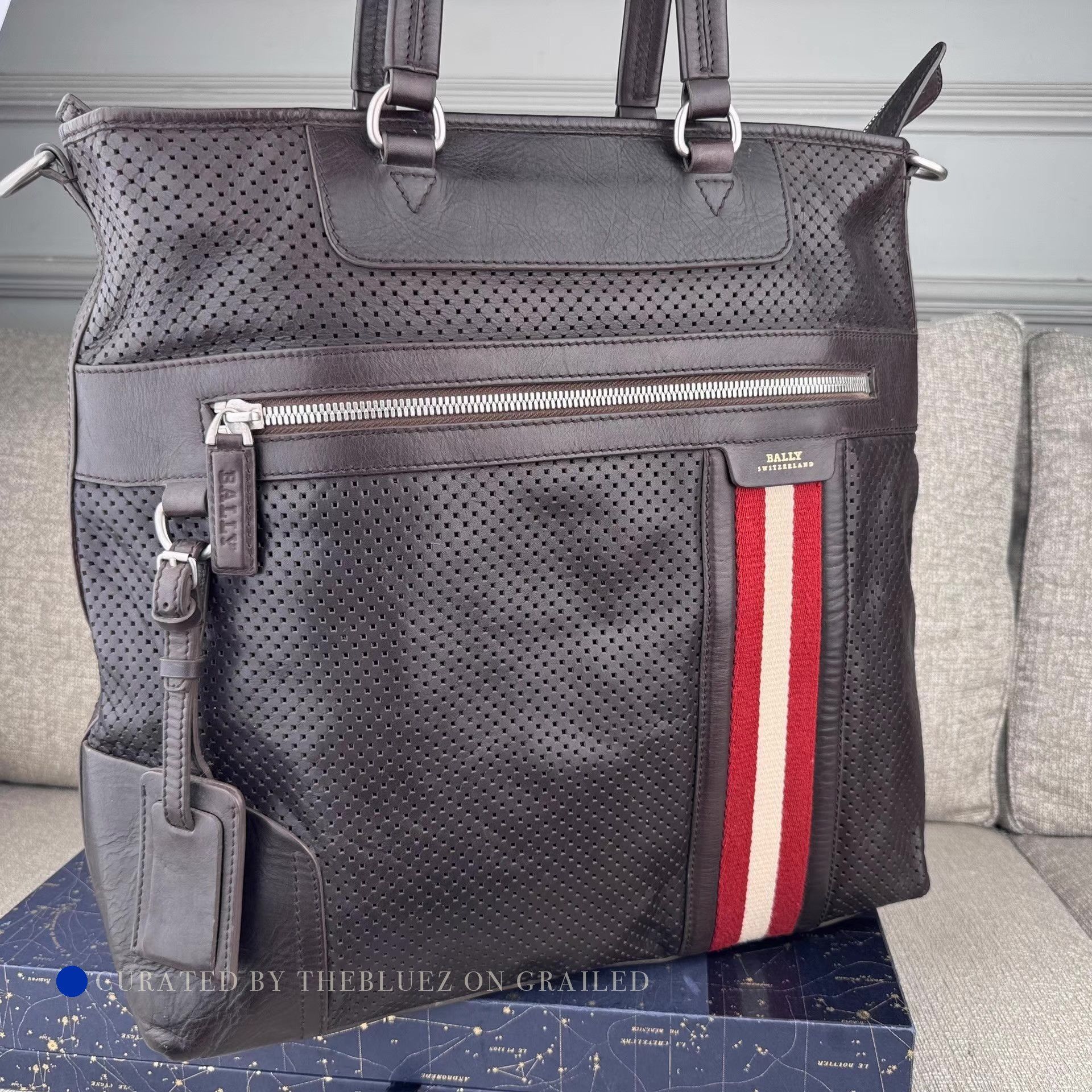 Bally Large Genuine Leather Travel Bag in Black Size ONE SIZE - 1 Thumbnail