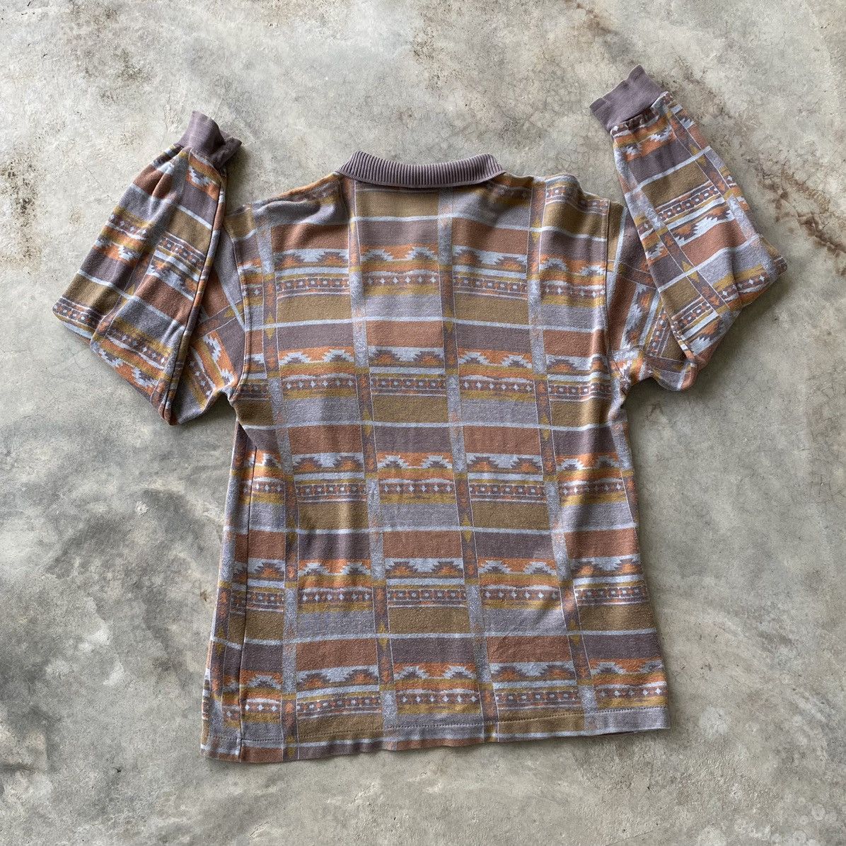Dunlop DUNLOP Motor Sports Navajo Design Longsleeve Polo Shirt Size US L / EU 52-54 / 3 - 7 Thumbnail