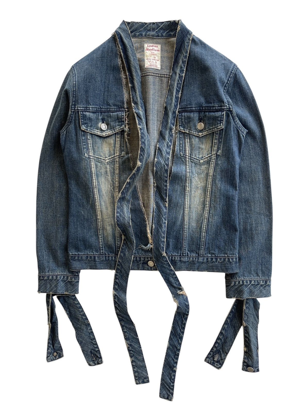 Vandalize Vandalize Distressed Bondage Denim Jacket Size M / US 6-8 / IT 42-44 - 1 Thumbnail