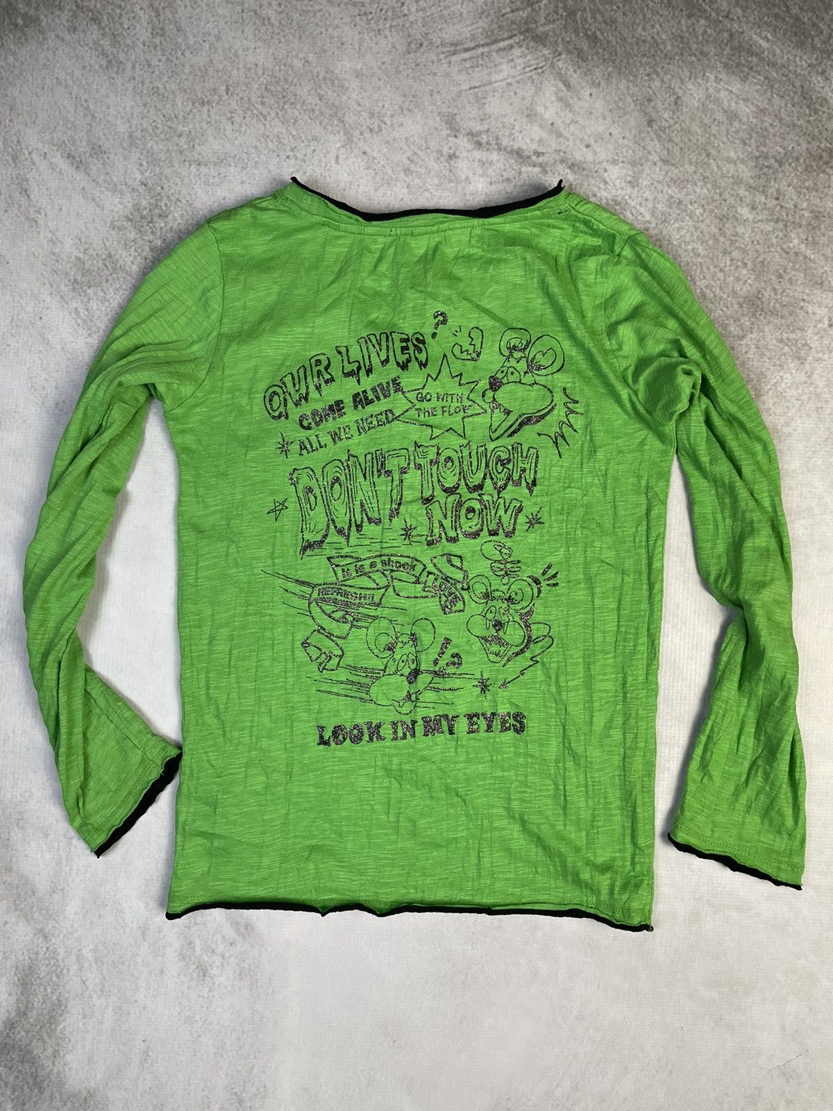 Hysteric Glamour 2000s Joky Gal Playful Gyaru Graphic Long Sleeve Tshirt Size M / US 6-8 / IT 42-44 - 4 Thumbnail