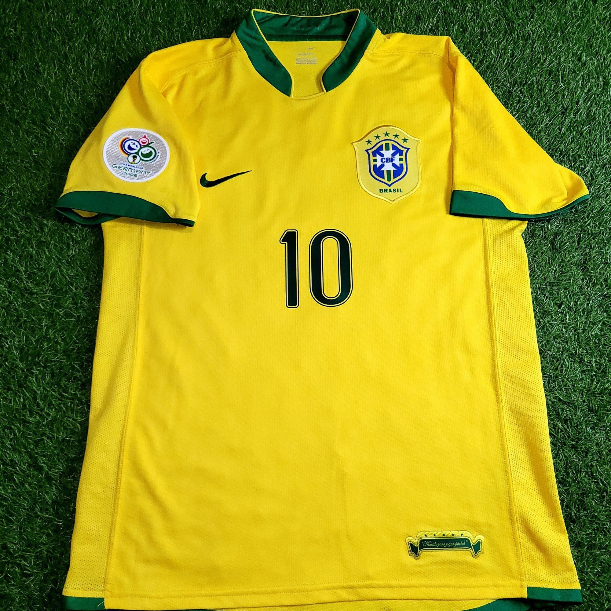 Ronaldinho Brazil 2006 World Cup Home Soccer Jersey Shirt M