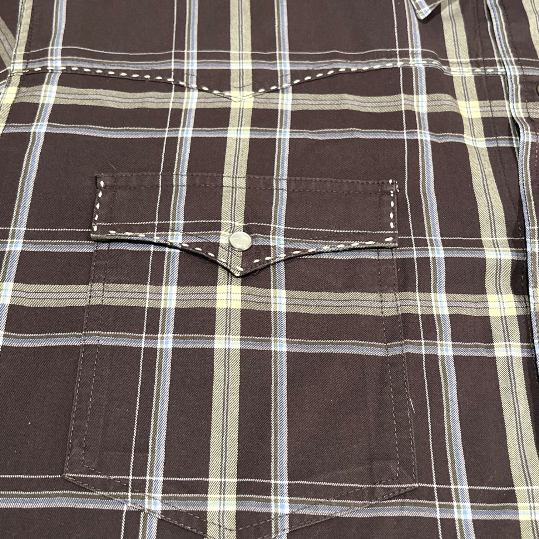 Roper Roper Men’s XLT Western Shirt Snaps Long Sleeve Pockets 100% Cotton Cowboy Brown Size US XL / EU 56 / 4 - 4 Thumbnail