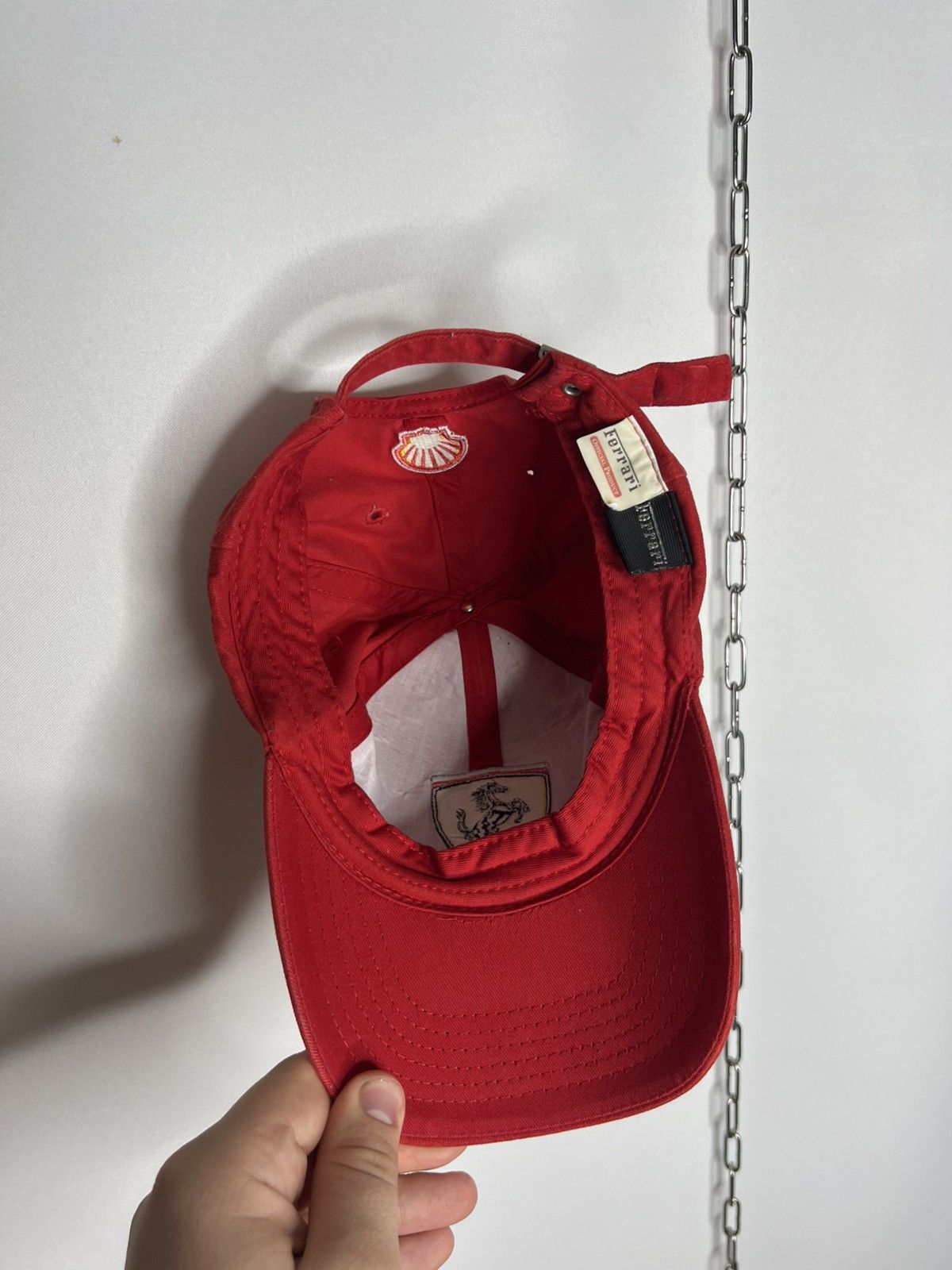Ferrari 🏎️ Vintage Ferrari Shell Racing Cap Big Logo F1 Team 🏎️ Size ONE SIZE - 6 Thumbnail