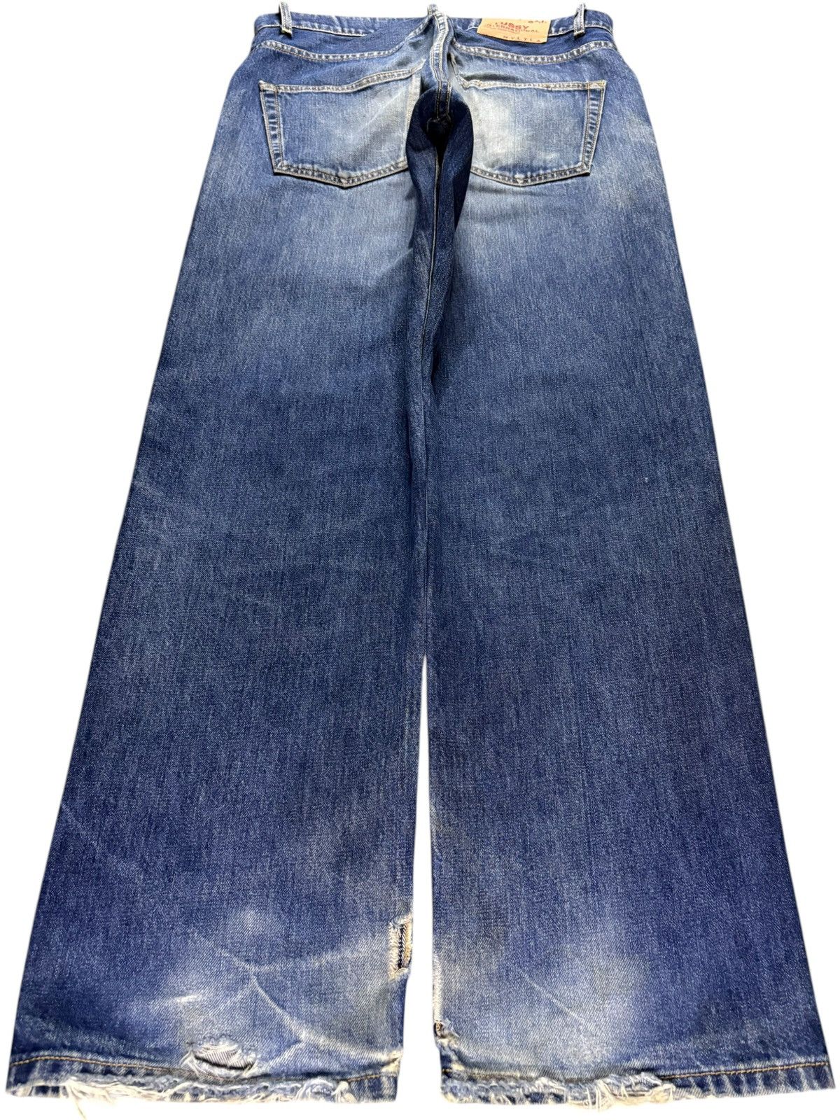 Stussy Vintage Stussy Mud Wash Distressed Loose Baggy Jeans Size US 34 / EU 50 - 2 Thumbnail
