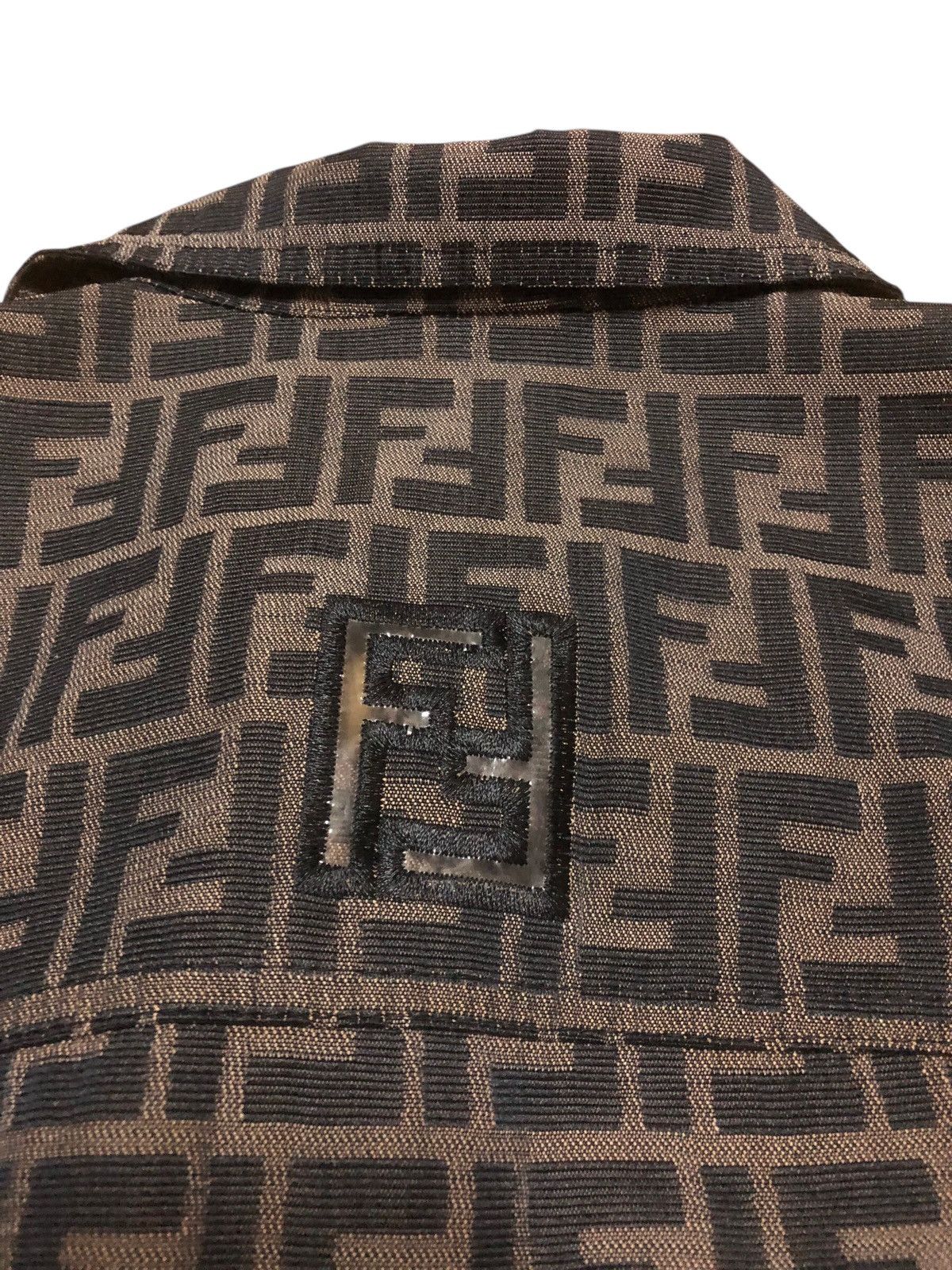 Fendi Vintage FENDI ROMA Zucca Brown Monogram Jeans Vest Jacket Size L / US 10 / IT 46 - 7 Thumbnail