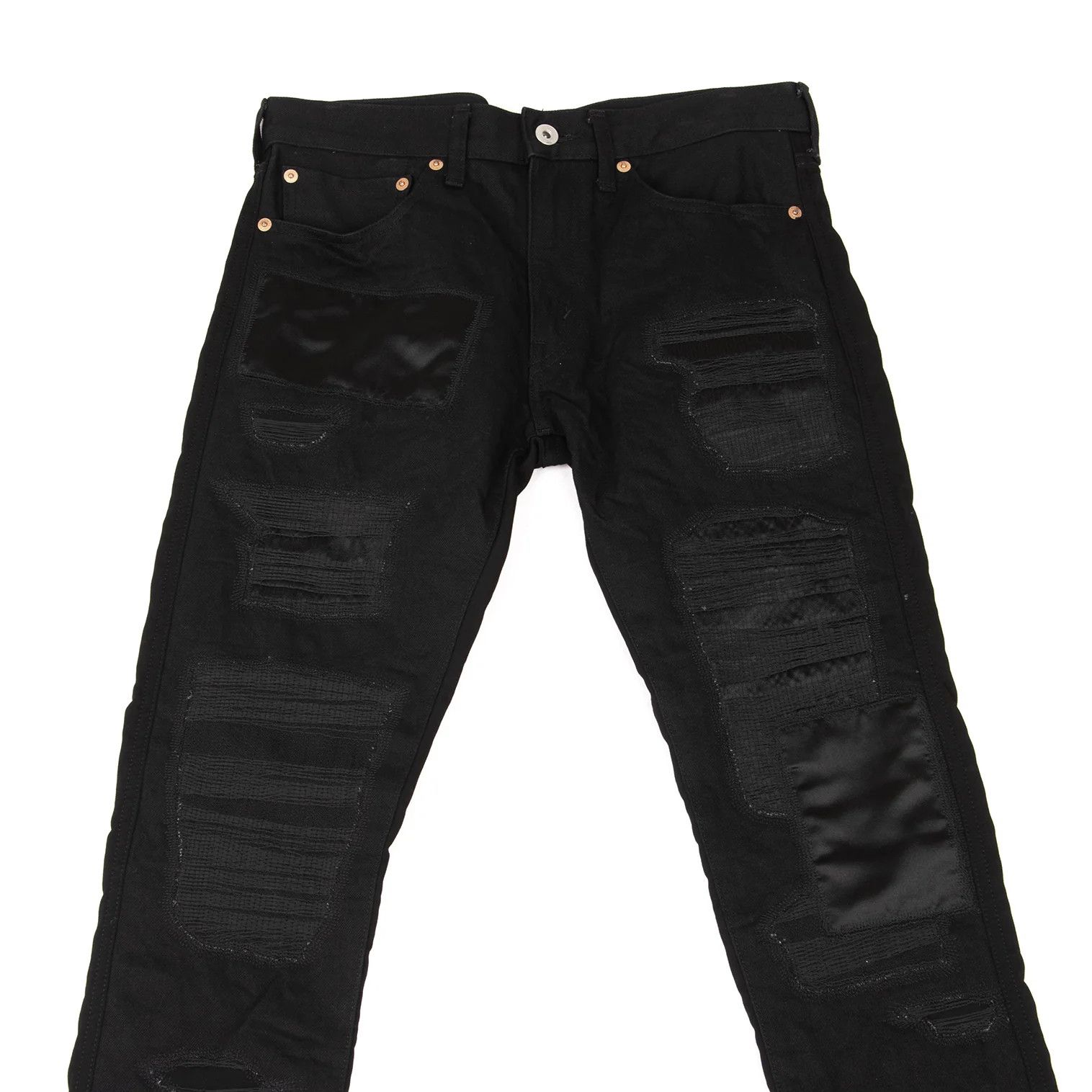 Junya Watanabe Cotton Patch Design Tapered Pants in Black, Size XS Size US 30 / EU 46 - 2 Thumbnail