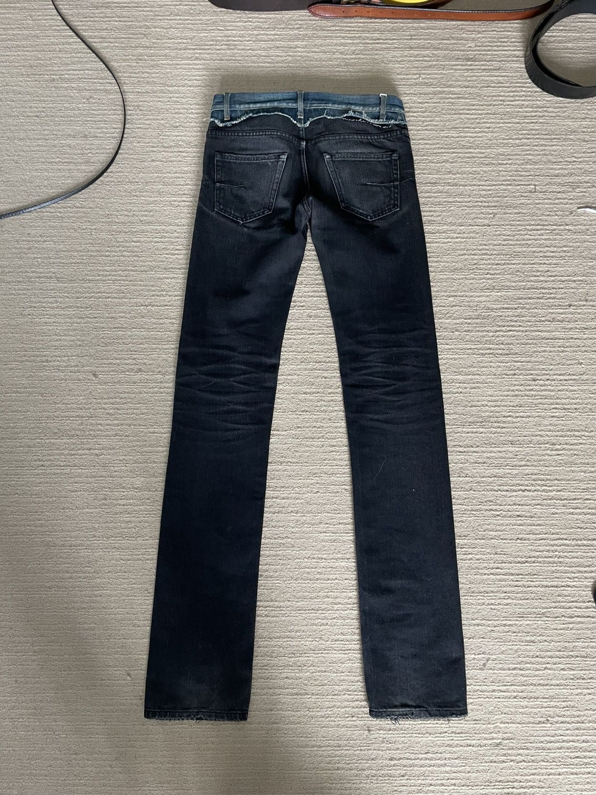 Dior × Hedi Slimane Dior cummerbund denim jeans Size US 27 - 2 Thumbnail