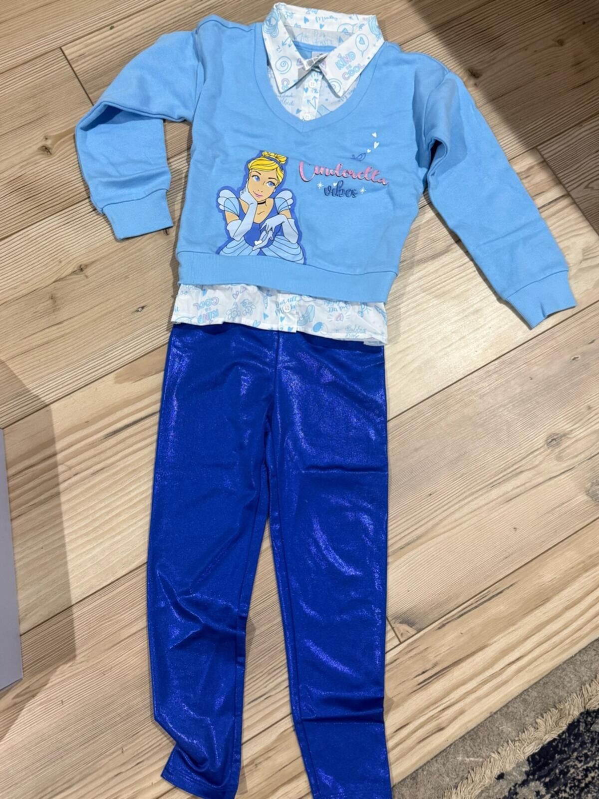 Disney Disney Cinderella Light Blue Pajama set Size ONE SIZE - 2 Thumbnail