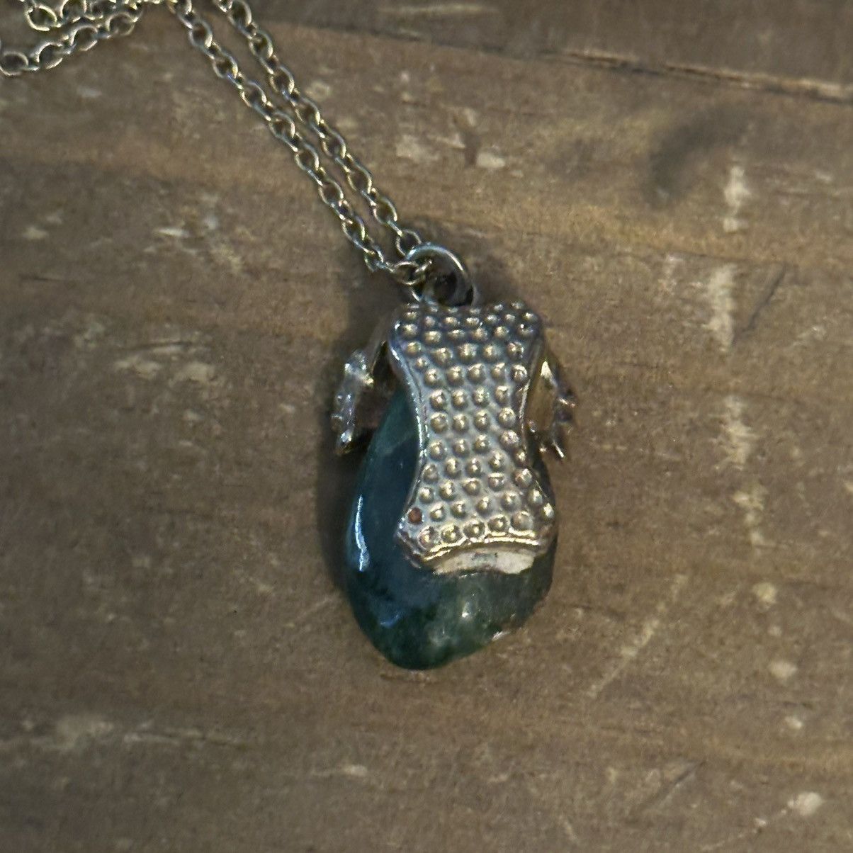 Vintage Vintage Moss Agate fruit pendant necklace Size ONE SIZE - 5 Thumbnail