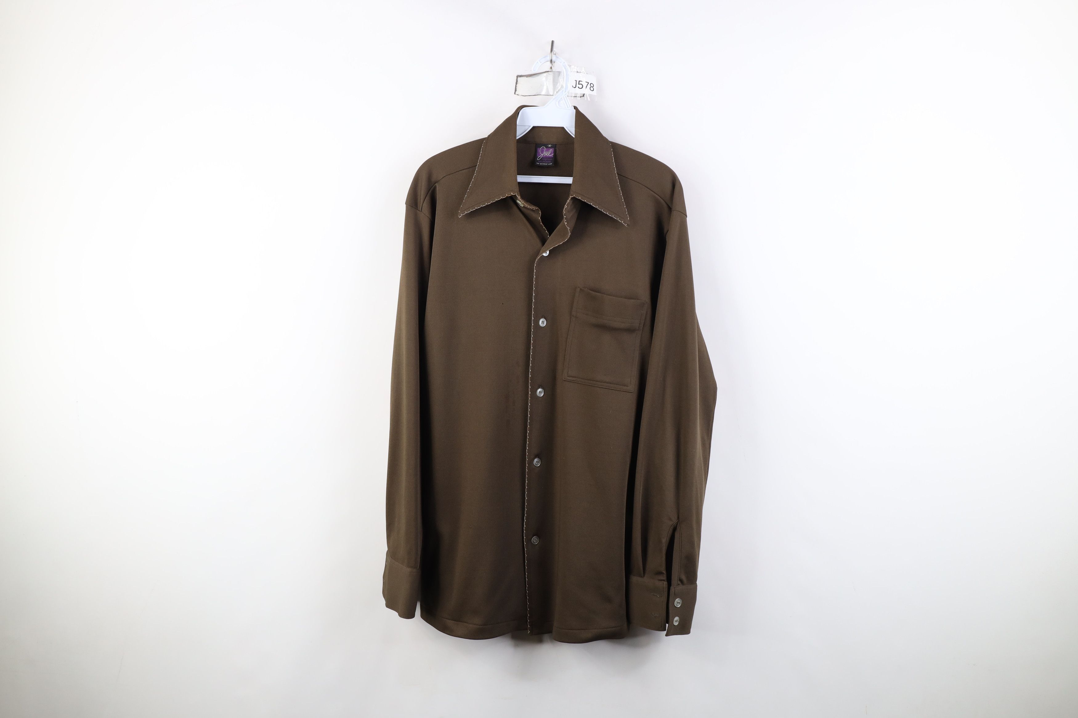 Vintage Vintage 70s Rockabilly Cowboy Knit Collared Button Shirt Size US M / EU 48-50 / 2 - 1 Thumbnail