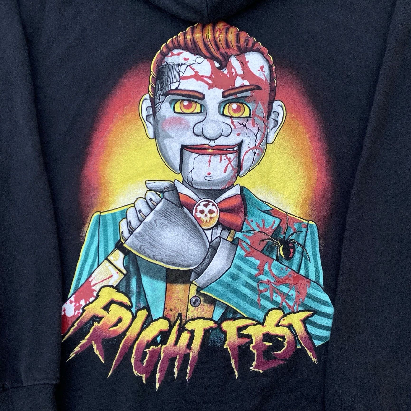 Vintage Six Flags Fright Fest Black Hoodie Mens L Ventriloquist Dummy Slasher Size US L / EU 52-54 / 3 - 2 Thumbnail
