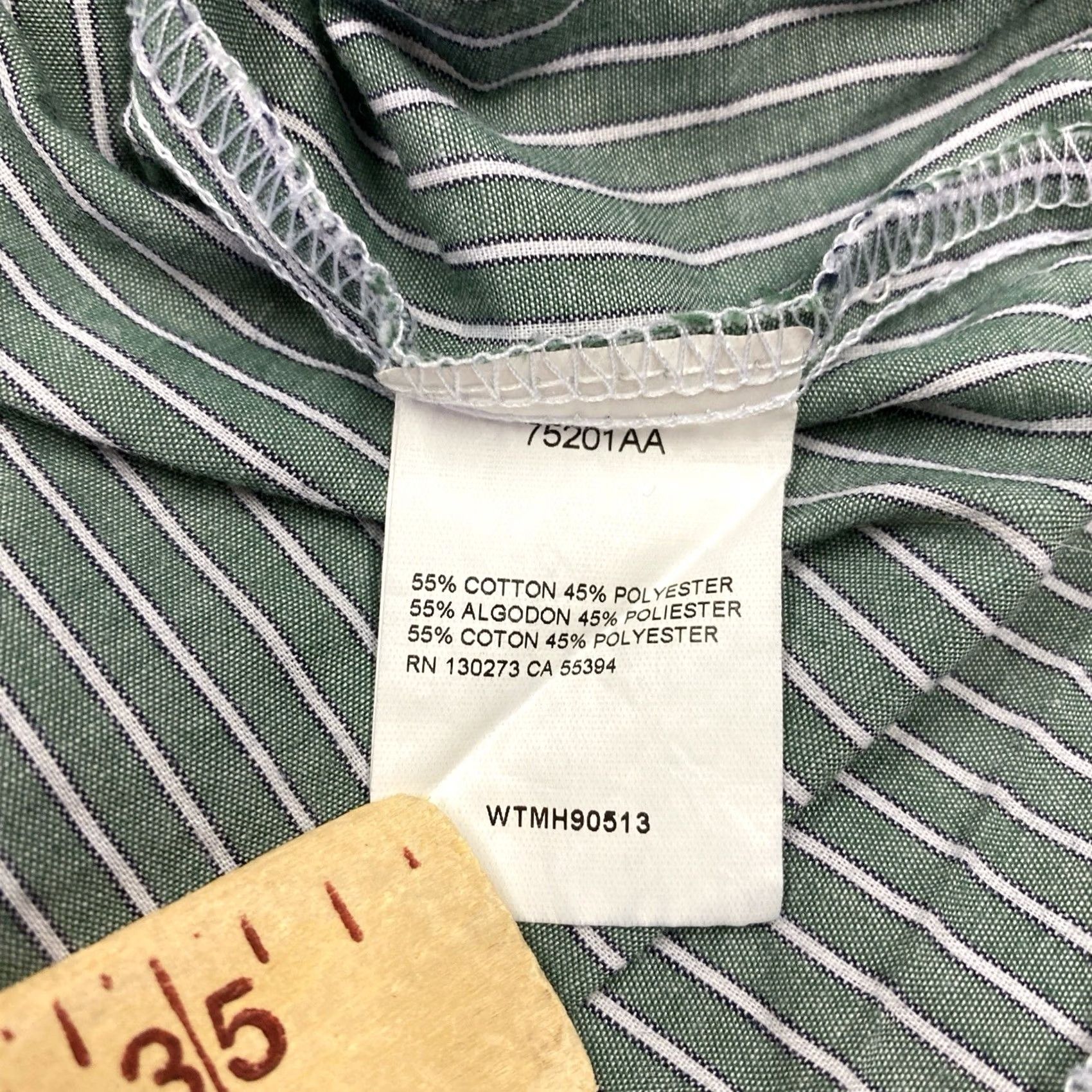Wrangler Wrangler Western Shirt Mens 2XL Green Stripe Pearl Snap L/S Pockets S Size US XXL / EU 58 / 5 - 5 Thumbnail