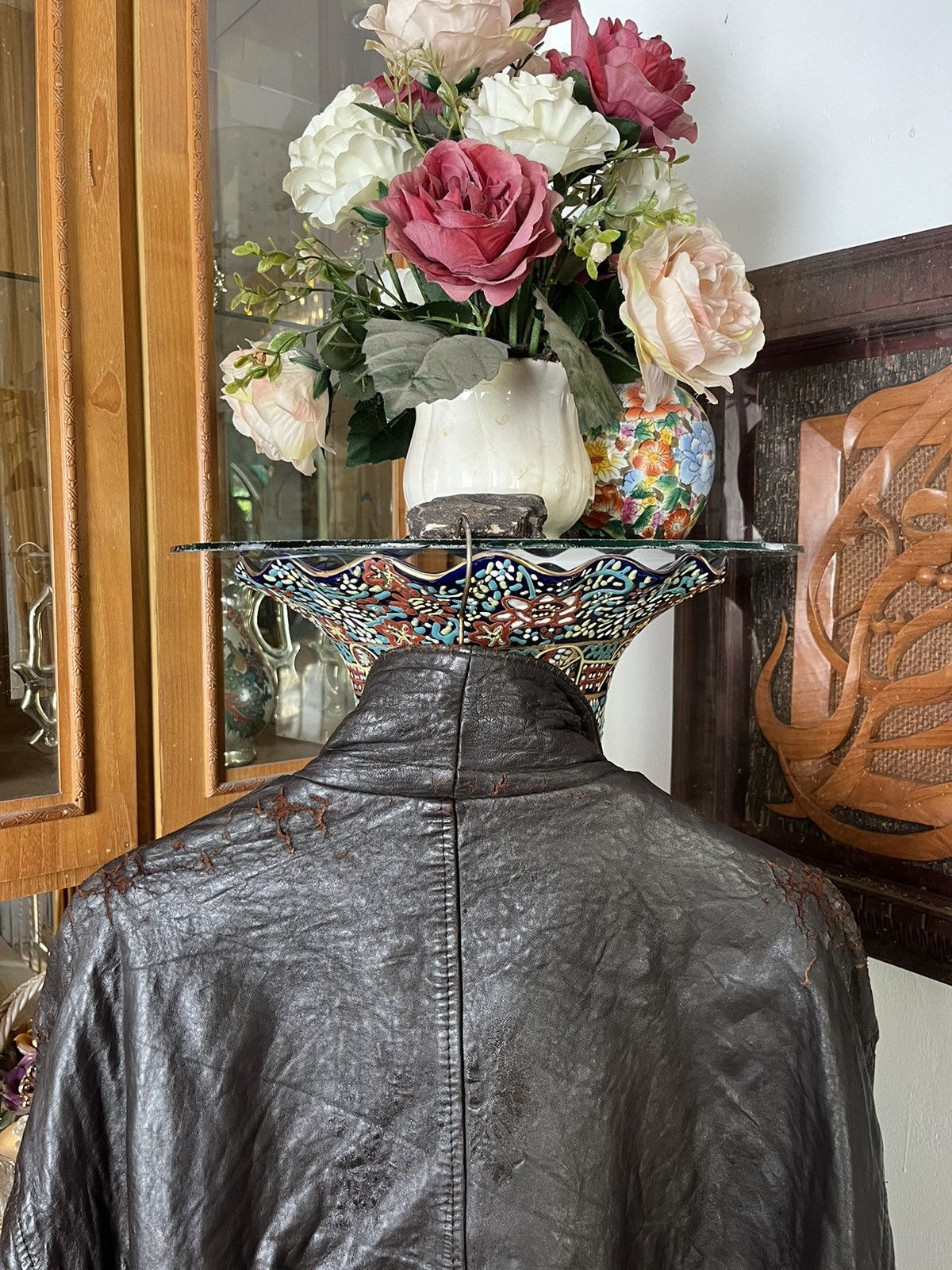 Avirex SUPER RARE! 1987 Avirex A-2 WW II Photograph Leather Jacket Size US M / EU 48-50 / 2 - 18 Thumbnail
