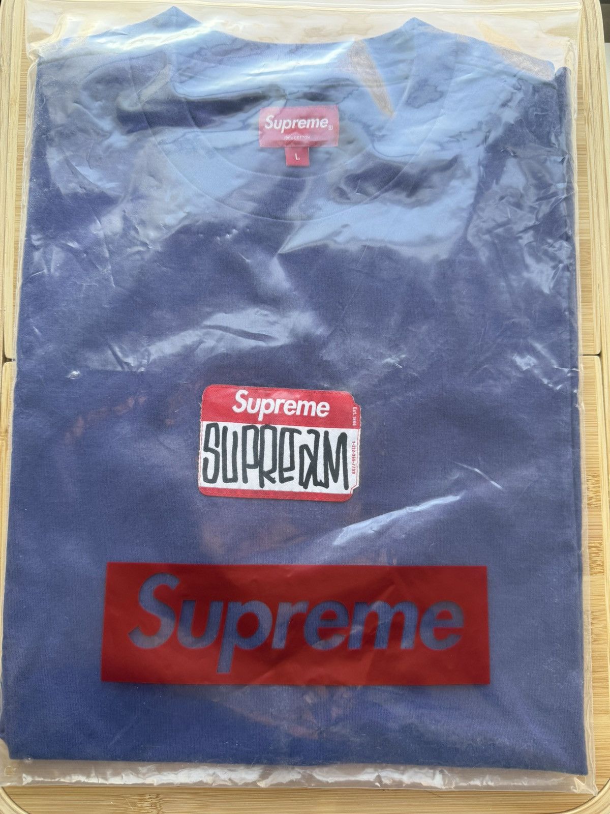 Supreme Supreme Gonz Nametag S/S Top Washed Navy Size US L / EU 52-54 / 3 - 2 Thumbnail