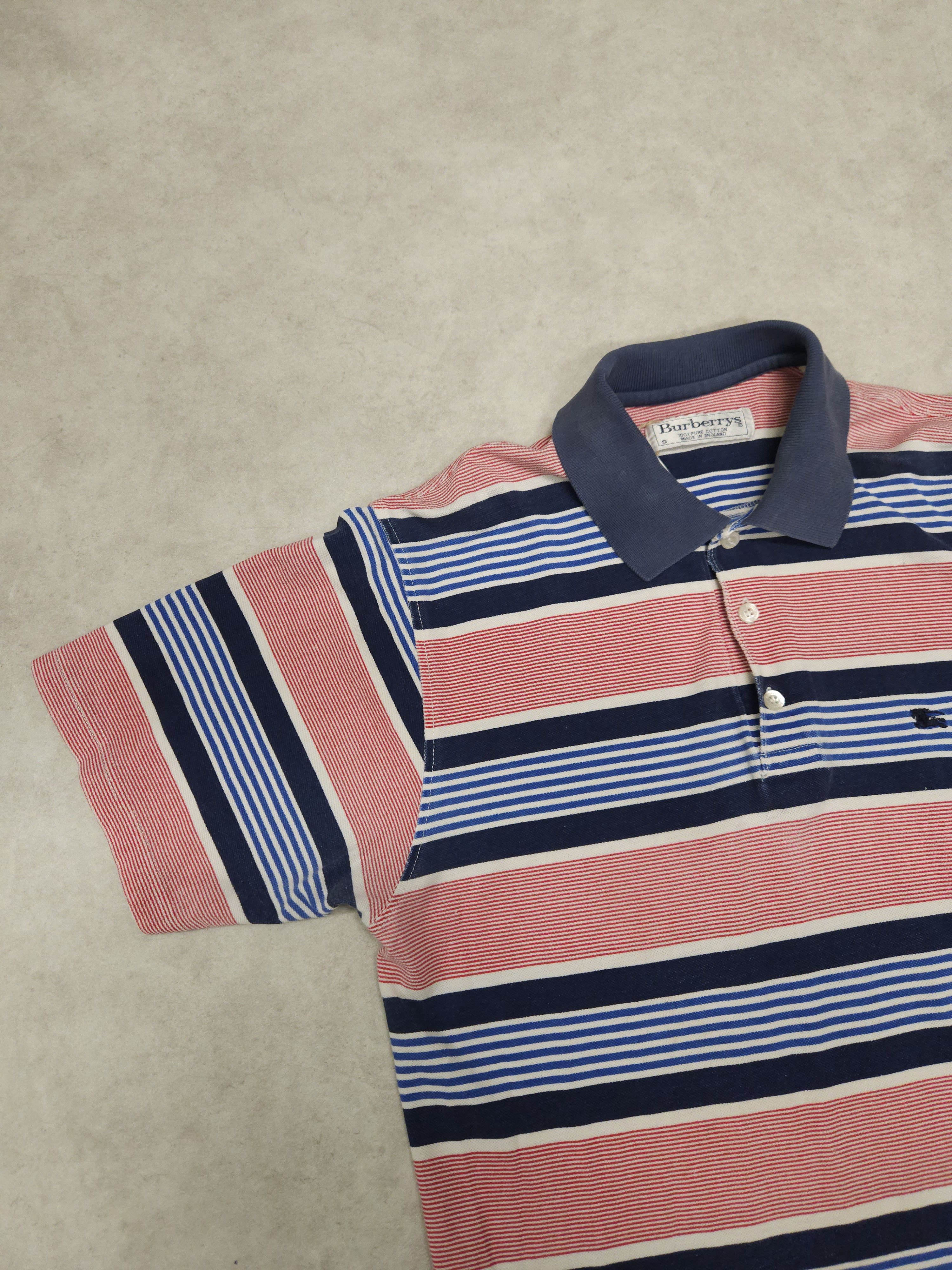 Burberry Vintage burberry striped polo shirt Size US S / EU 44-46 / 1 - 3 Thumbnail