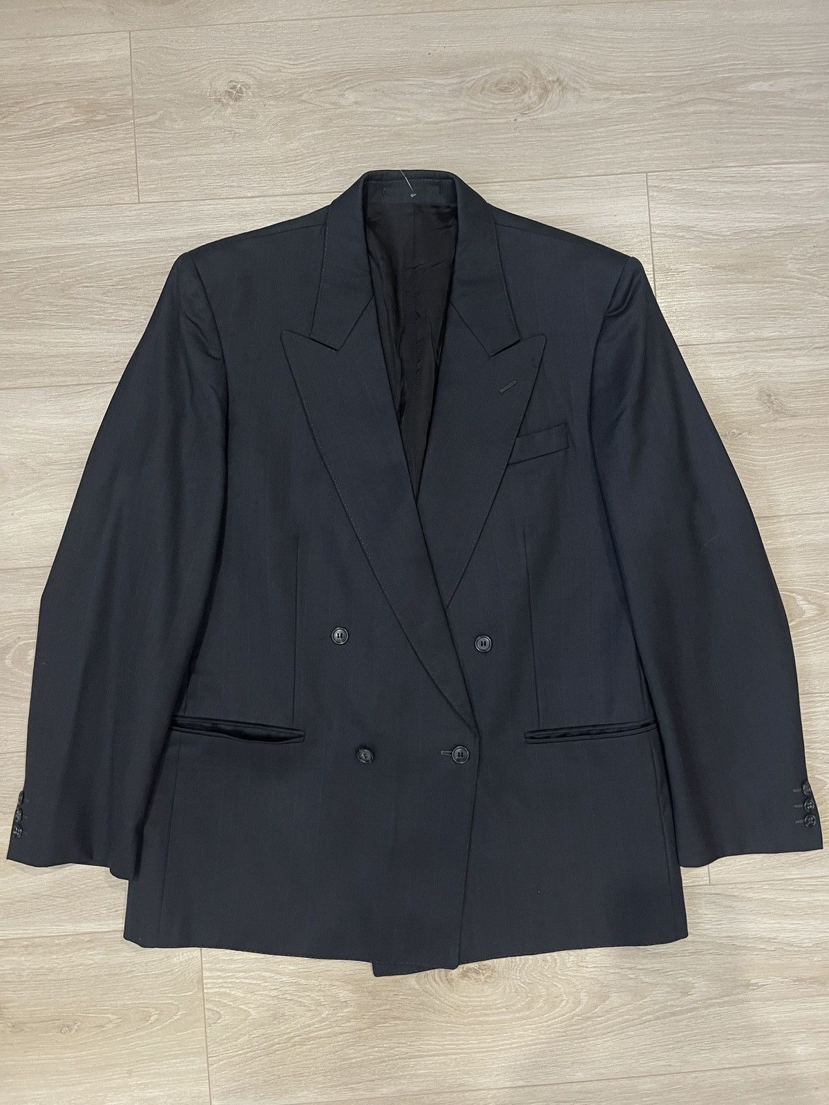 Vintage 🔥Vintage double-breasted blazer classic wool jacket turo 52 Size 42R - 10 Thumbnail