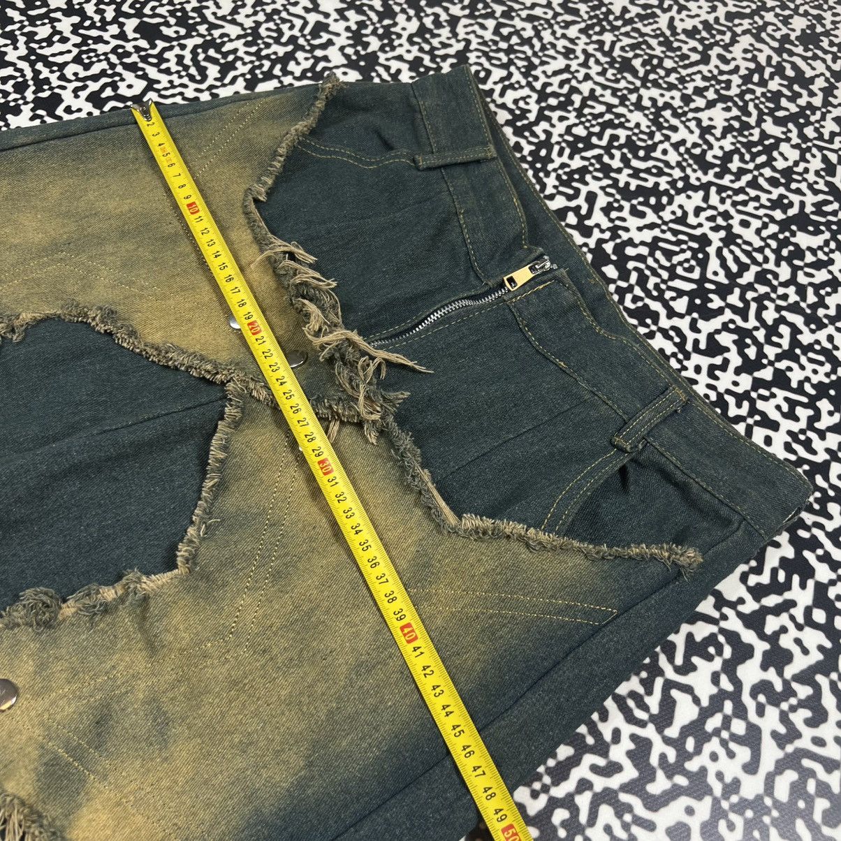 Japanese Brand Vintage Y2K Japanese Patchwork Star Logo Retro Style Jeans Size 29" - 19 Thumbnail