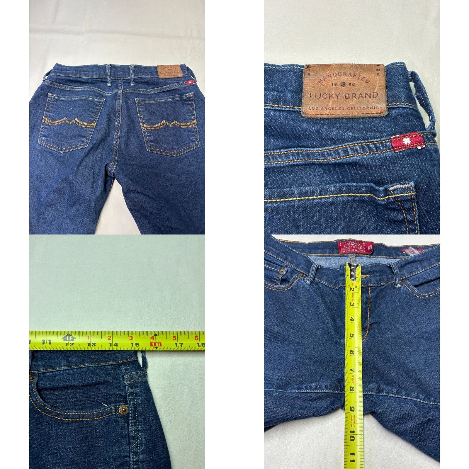 Lucky Brand Lucky Brand Sweet Straight Jeans Dark Wash 4/27 W30 L29 Women 5-Pocket Denim Straight Leg Jeans Size 27" / US 4 / IT 40 - 8 Thumbnail