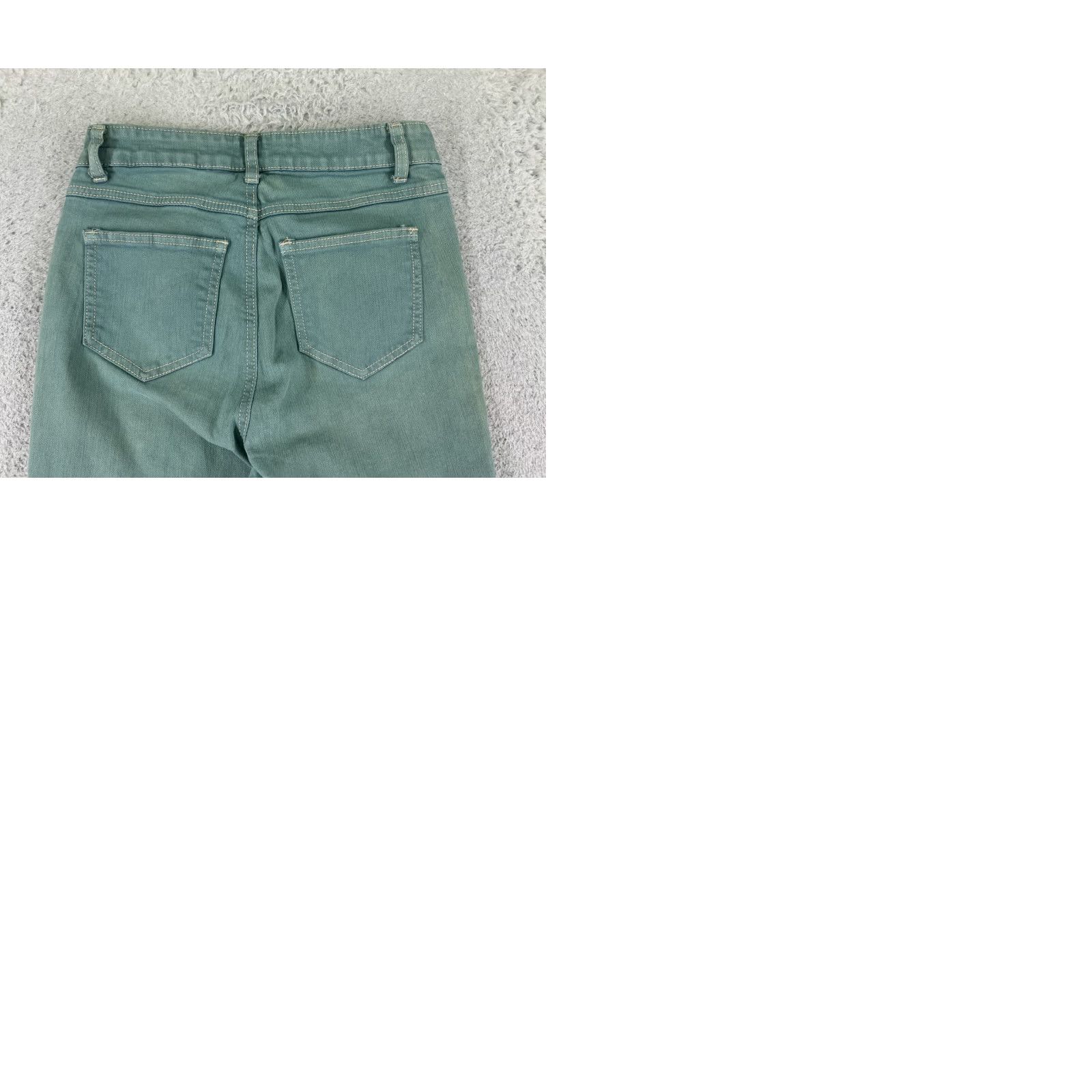 Vintage Rue21 Jeans Womens 2 Green Denim Jegging Slim Mid Rise 23x27 Cotton Blend 5-Pocket Stretch Zip Button VINTAGE? No Size 26" / US 2 / IT 38 - 10 Thumbnail