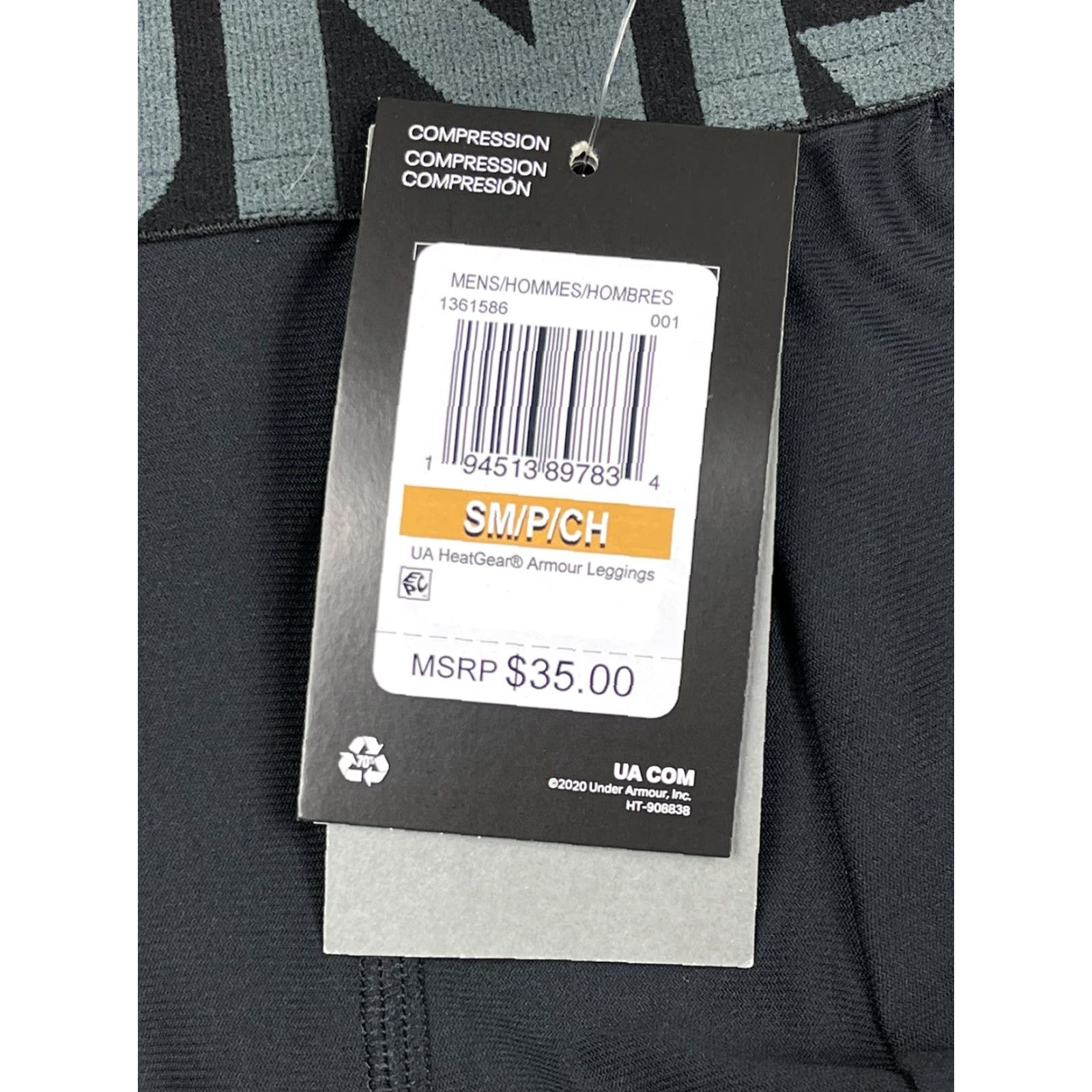Under Armour Under Armour Leggings S Small Running Black Heatgear Compression Mens Size US 29 - 5 Thumbnail