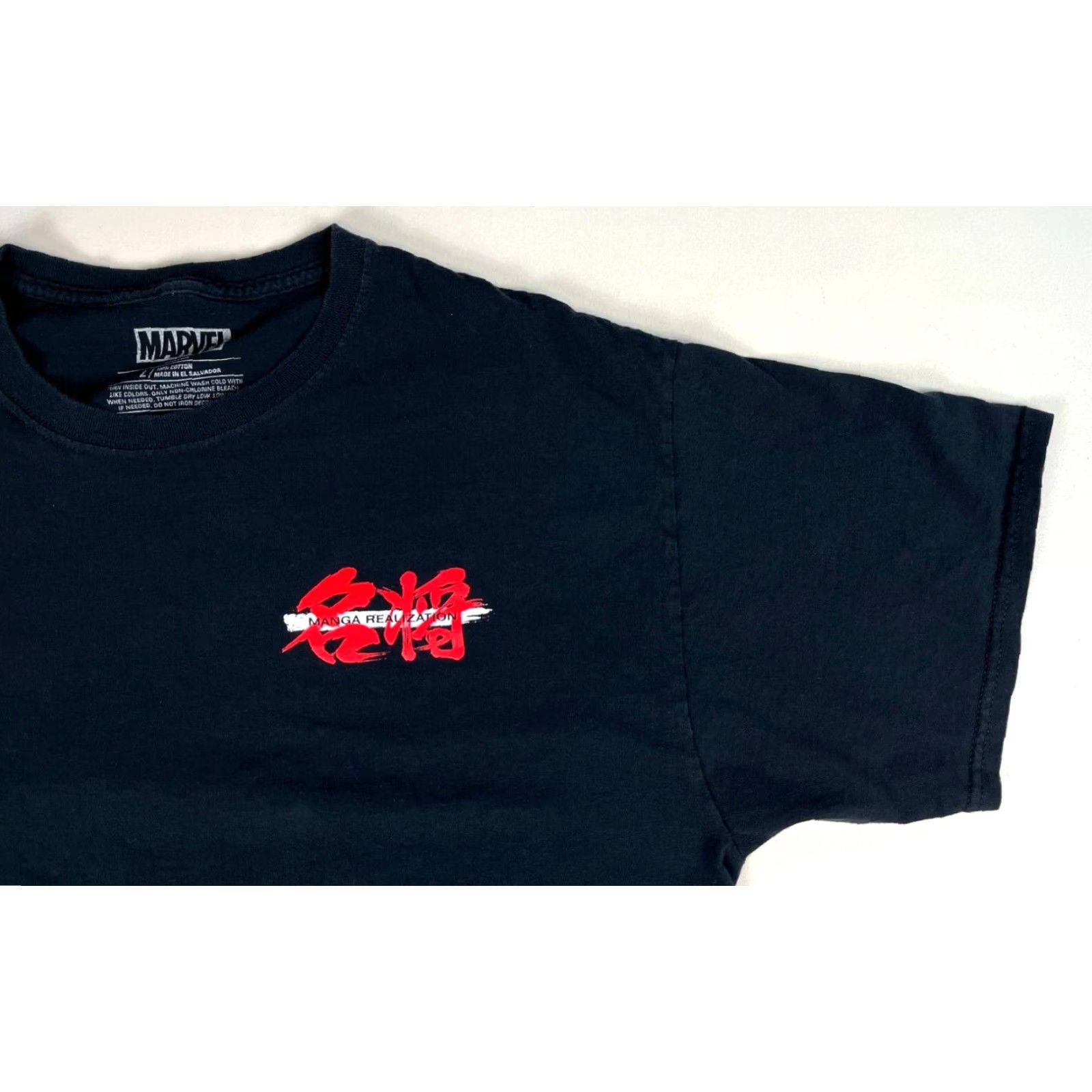 Vintage VINTAGE Marvel Tamashii Nations Bandai Manga Realization T-Shirt Double-Sided Sz L Mens Black 100% Cotton Short Sleeve Crew Neck Size US L / EU 52-54 / 3 - 3 Thumbnail