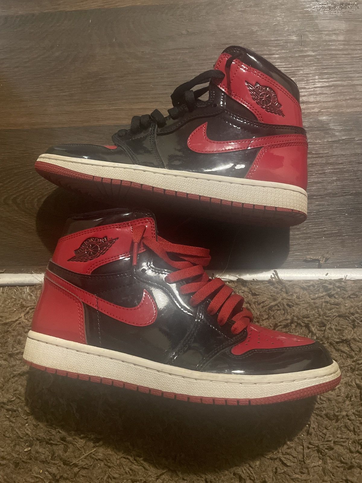Jordan Brand Air Jordan 1 Retro High OG 'Patent Bred' Size US 7.5 / EU 40-41 - 1 Thumbnail
