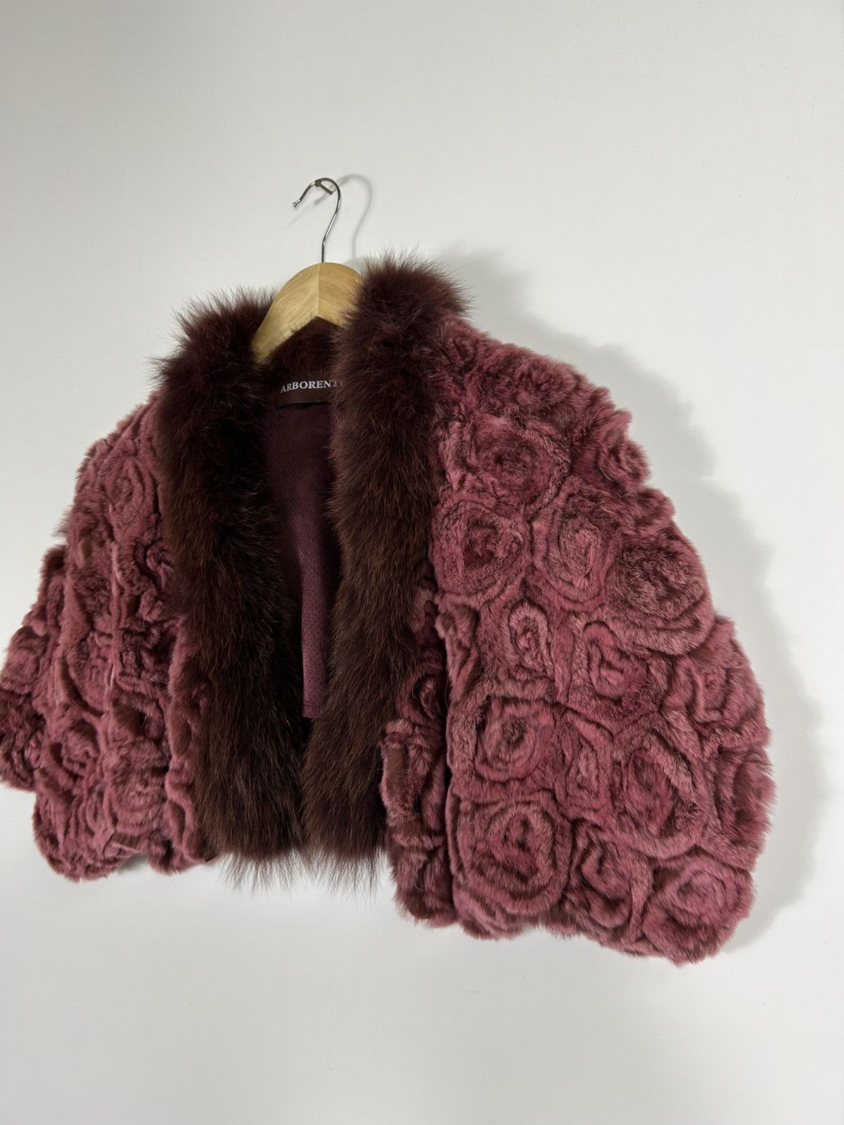 Japanese Brand 🔥Arborente Faux Fur Cropped Jacket Size M / US 6-8 / IT 42-44 - 3 Thumbnail