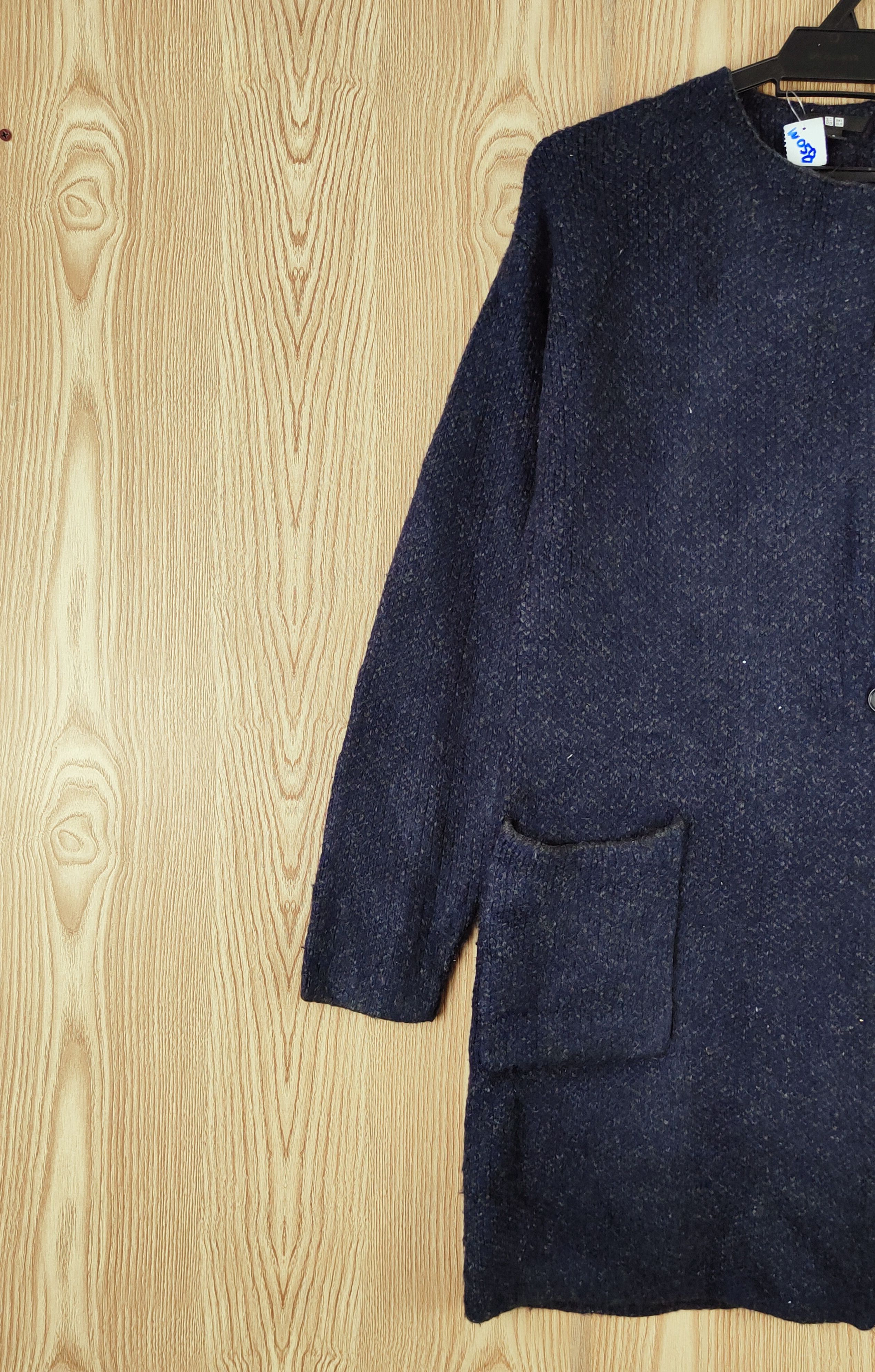 Japanese Brand Uniqlo Blue Black vintage Knitwear Cardigan #W058 Size S / US 4 / IT 40 - 3 Thumbnail