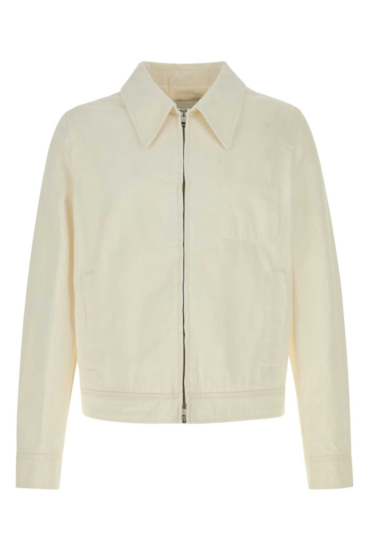 AMI Ivory Denim Jacket Size US M / EU 48-50 / 2 - 1 Thumbnail